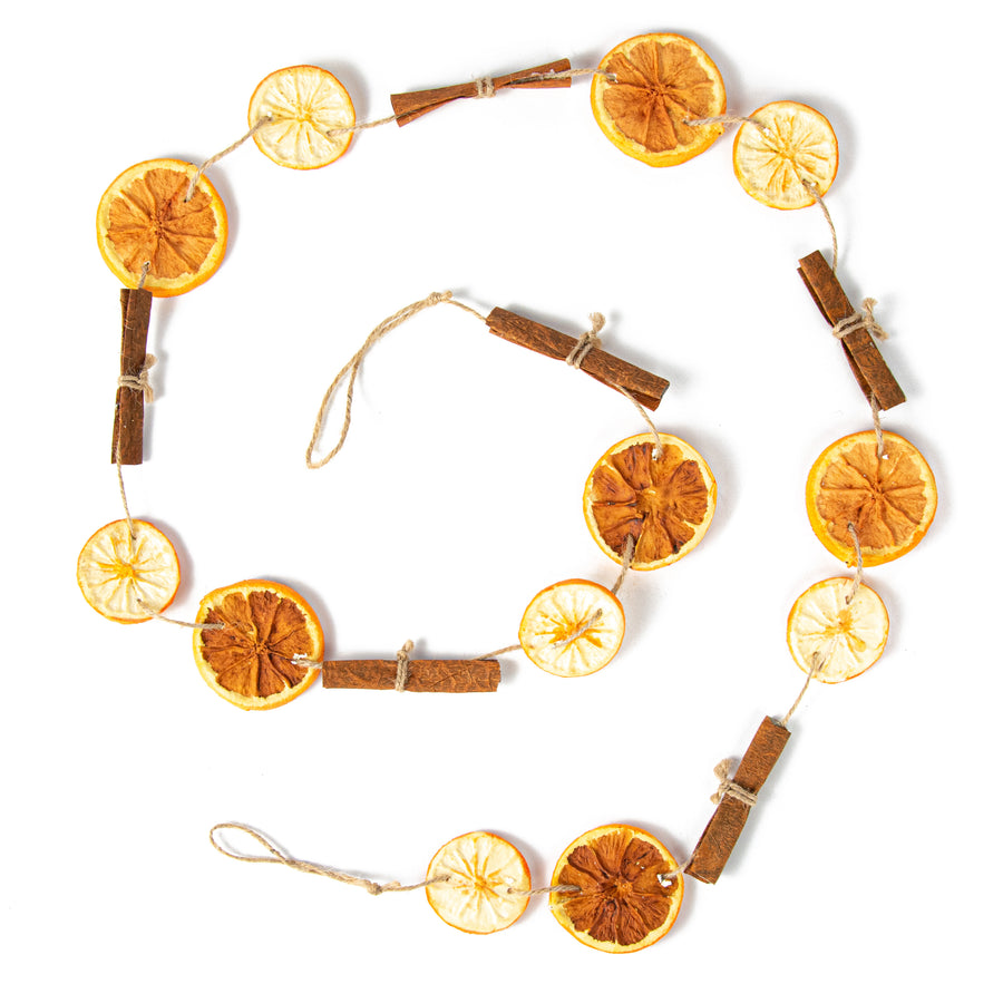5' Dried Orange, Lemon, Cinnamon Spice Garland Item Number: 156126