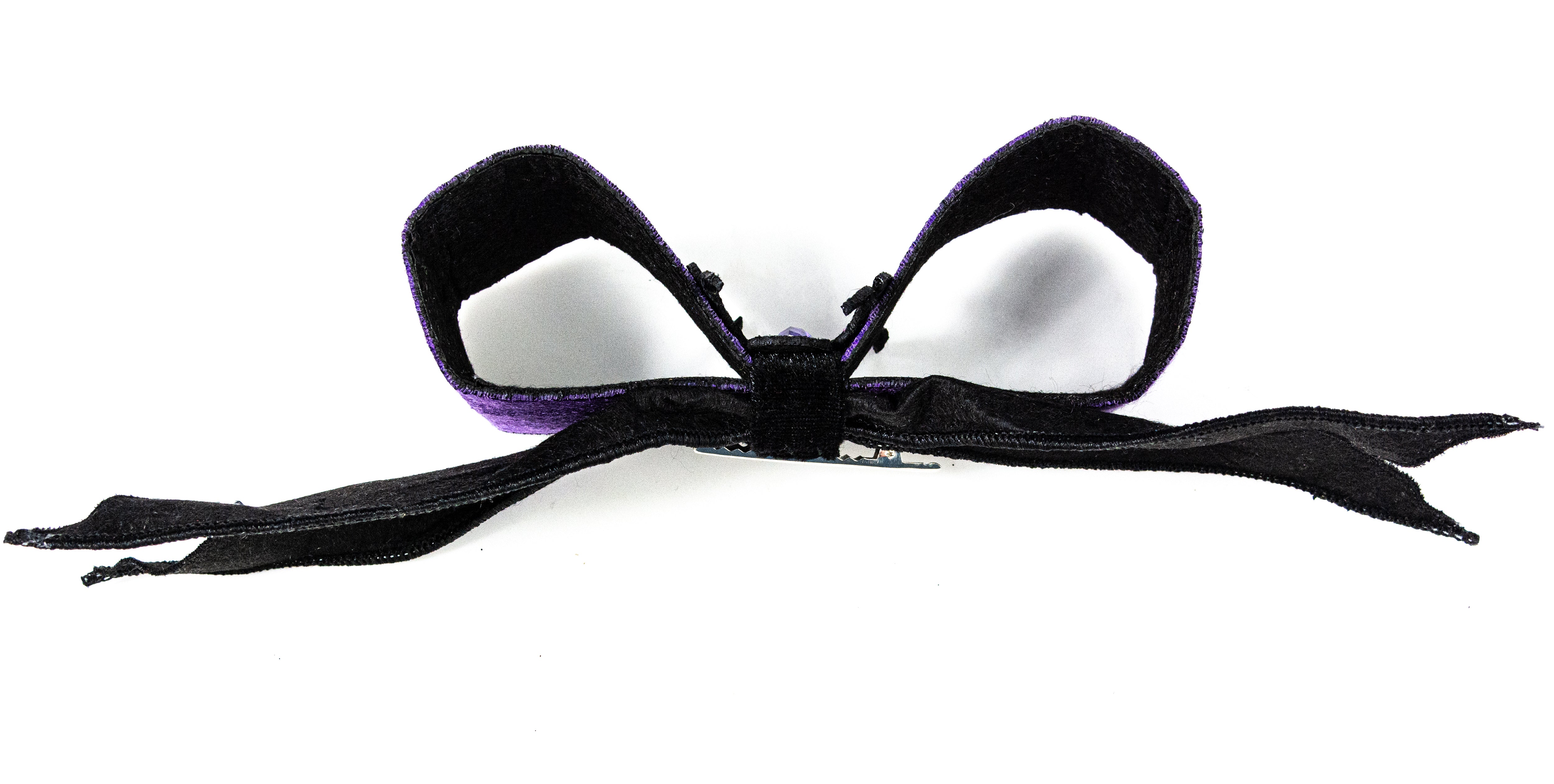 [D Stevens] 8" Felt Spider and Web Bow Clip
