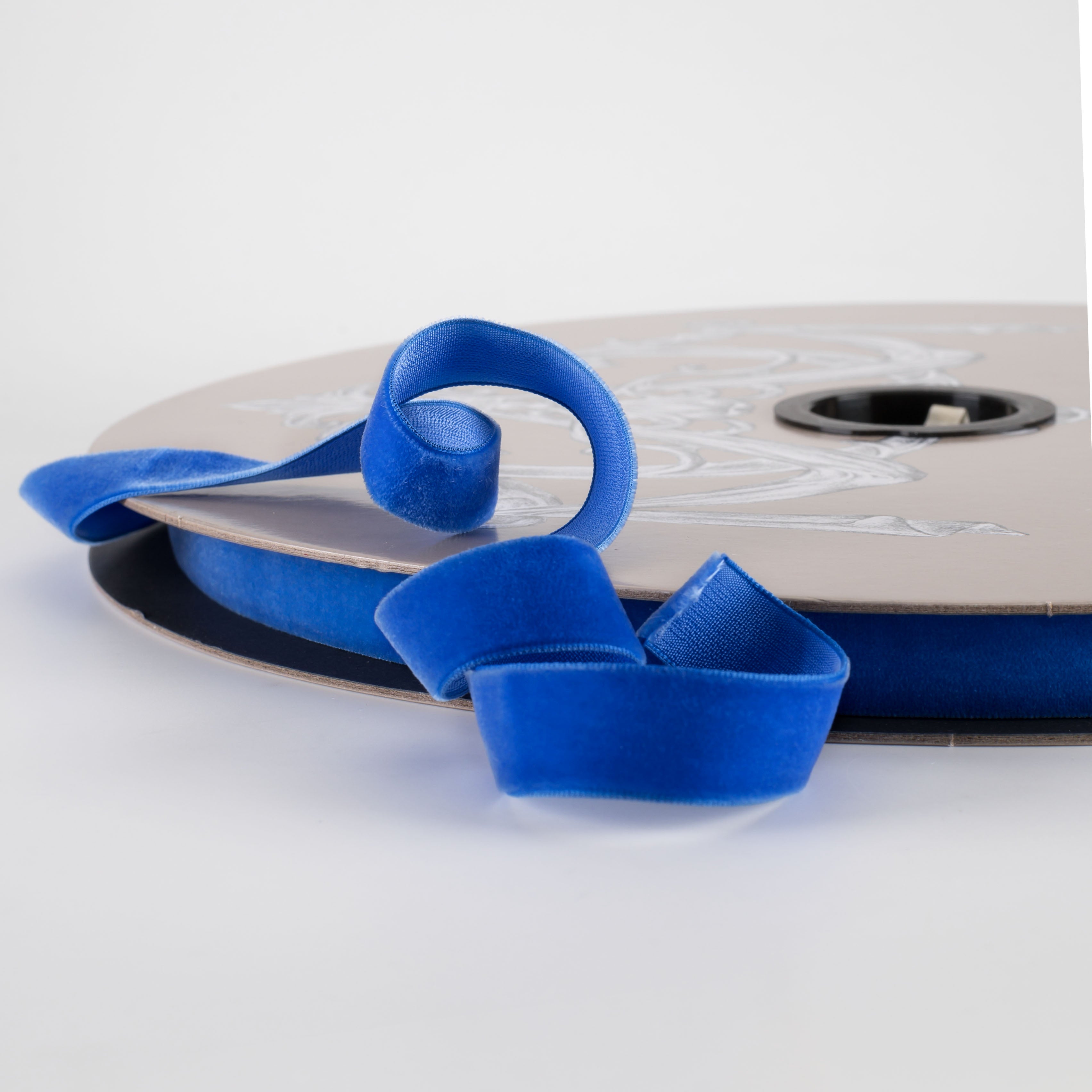 [D Stevens] 5/8" Voss Velvet Unwired Ribbon: Royal Blue (50 Yards)