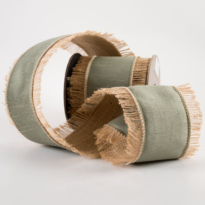 [D Stevens] 4" Dupioni Jute Fringe Edge Ribbon: Spruce (5 Yards) Lifestyle Photo