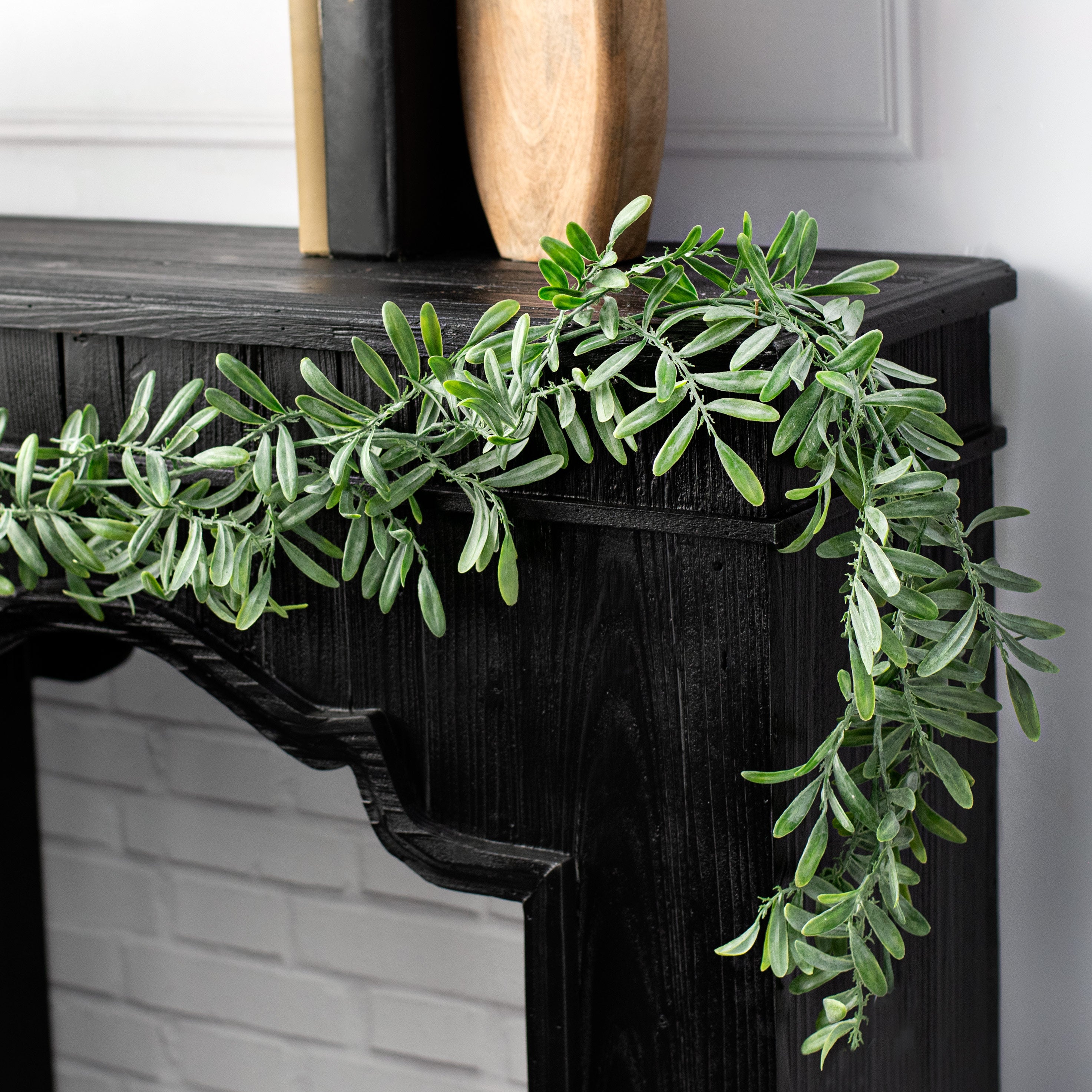 72" Dusty Green Leaf Garland Lifestyle Photo