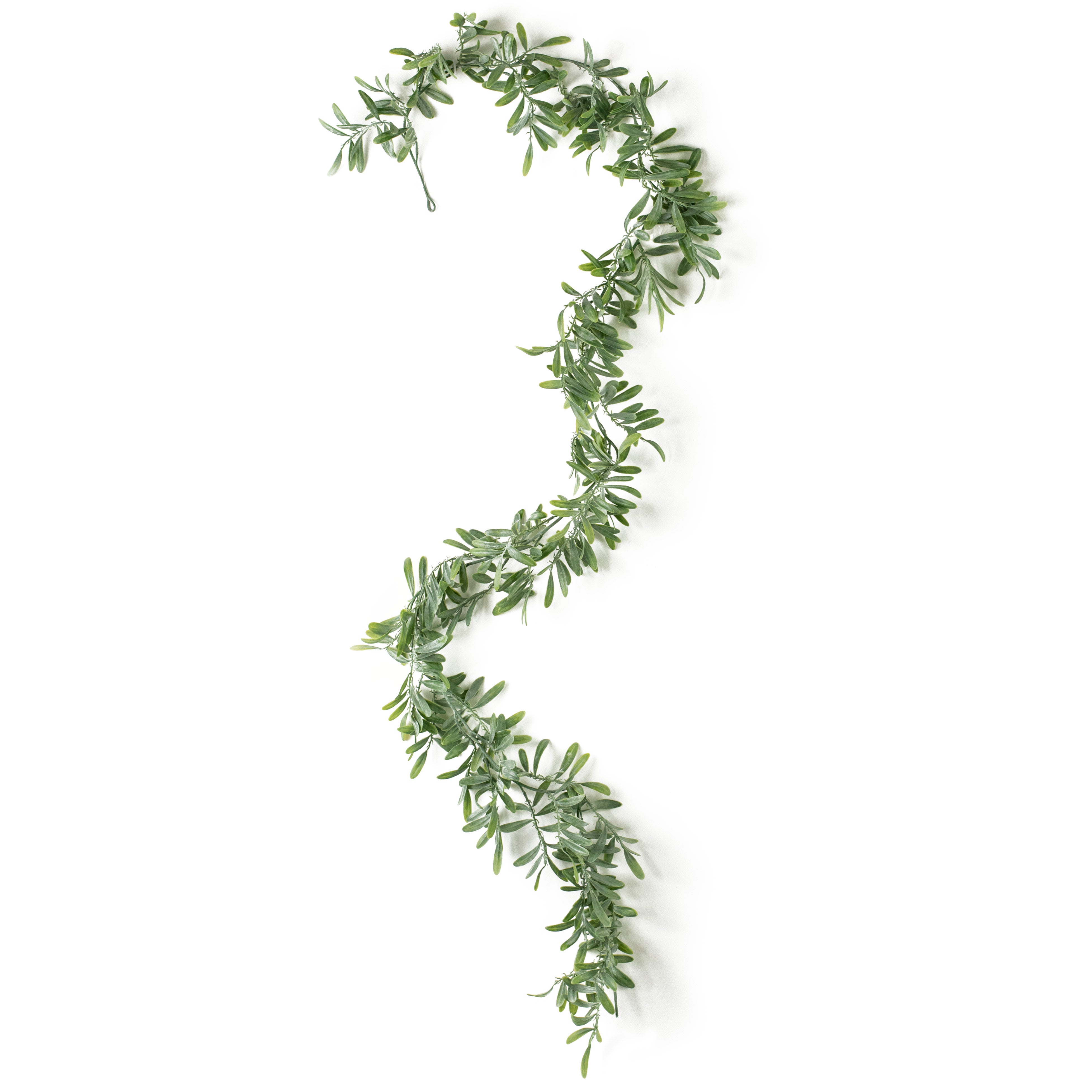 72" Dusty Green Leaf Garland detail photo 4