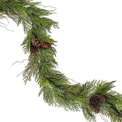 72" Deluxe Incense Cedar & Pinecone Garland