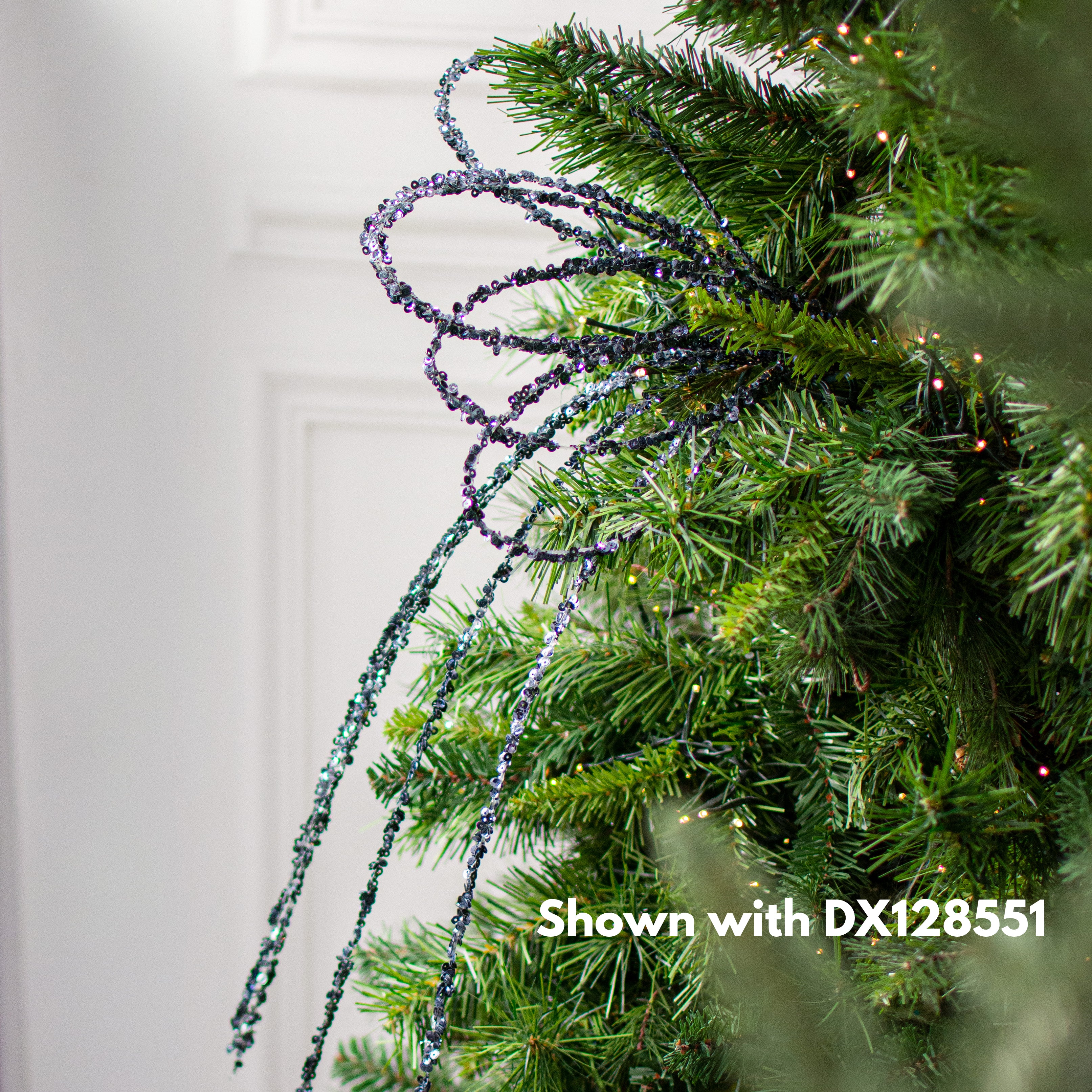 36" Sequin Loop Spray: Mint & Champagne