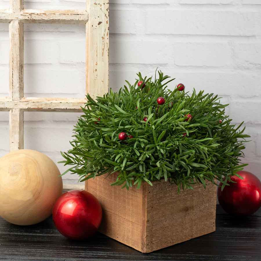 12" Mondo Grass & Berries Half Ball Sphere