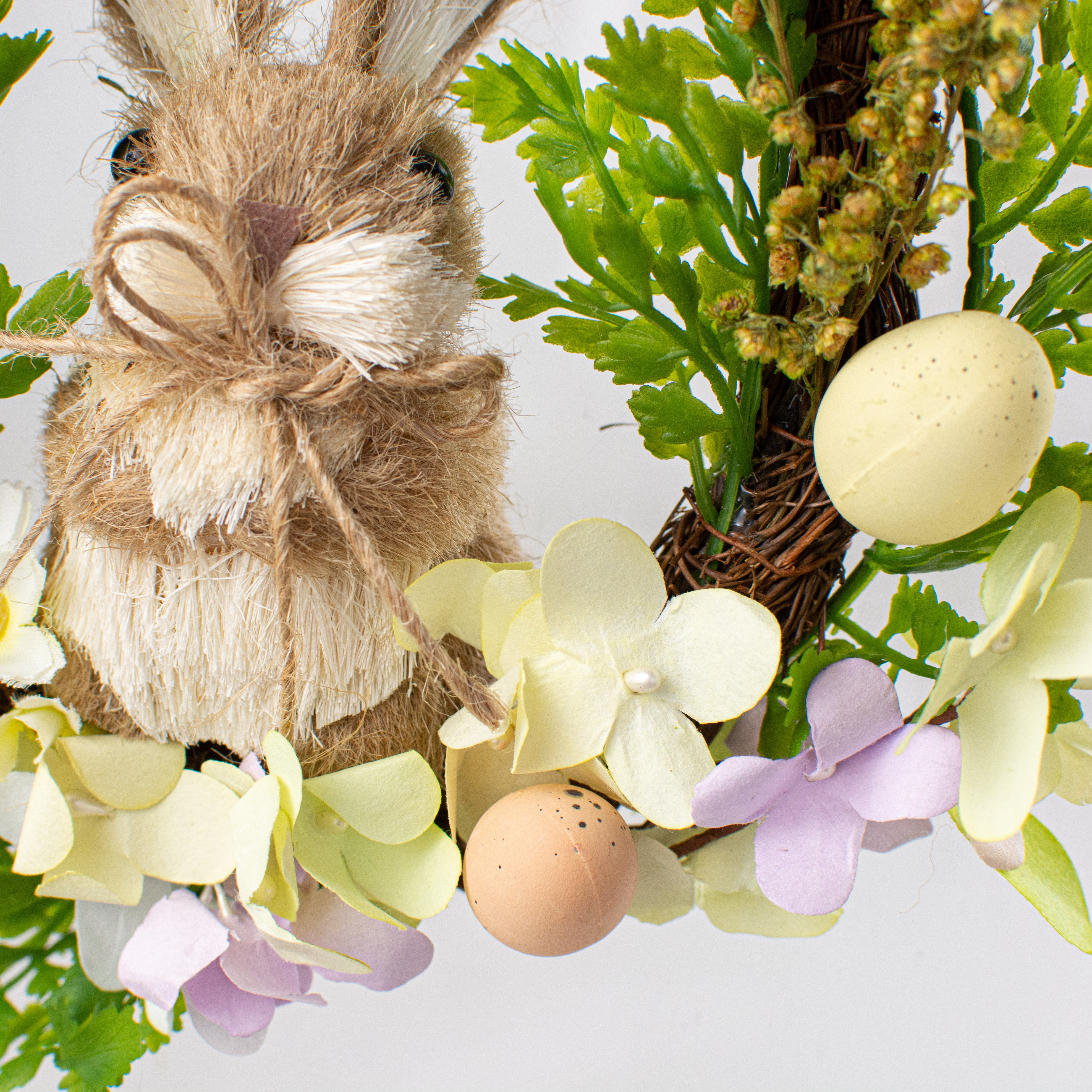 8.5" Easter Bunny In Wreath Ornament detail photo 4