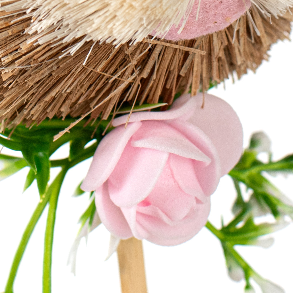 13" Easter Bunny Natural Sisal Head Pick Lifestyle Photo