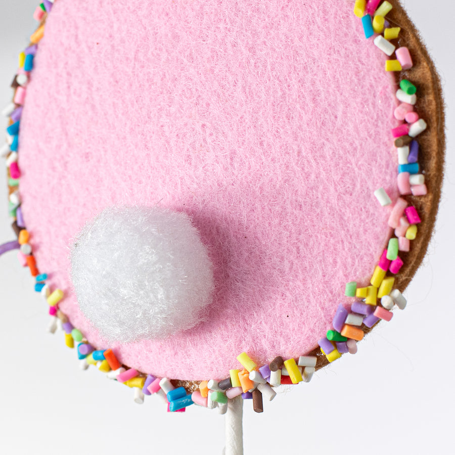 27" Easter Bunny Sprinkle Cookie Spray: Pink Lifestyle Photo