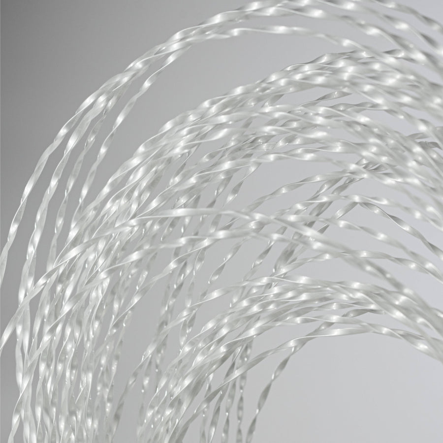 48" Twisted Grass Spray: White