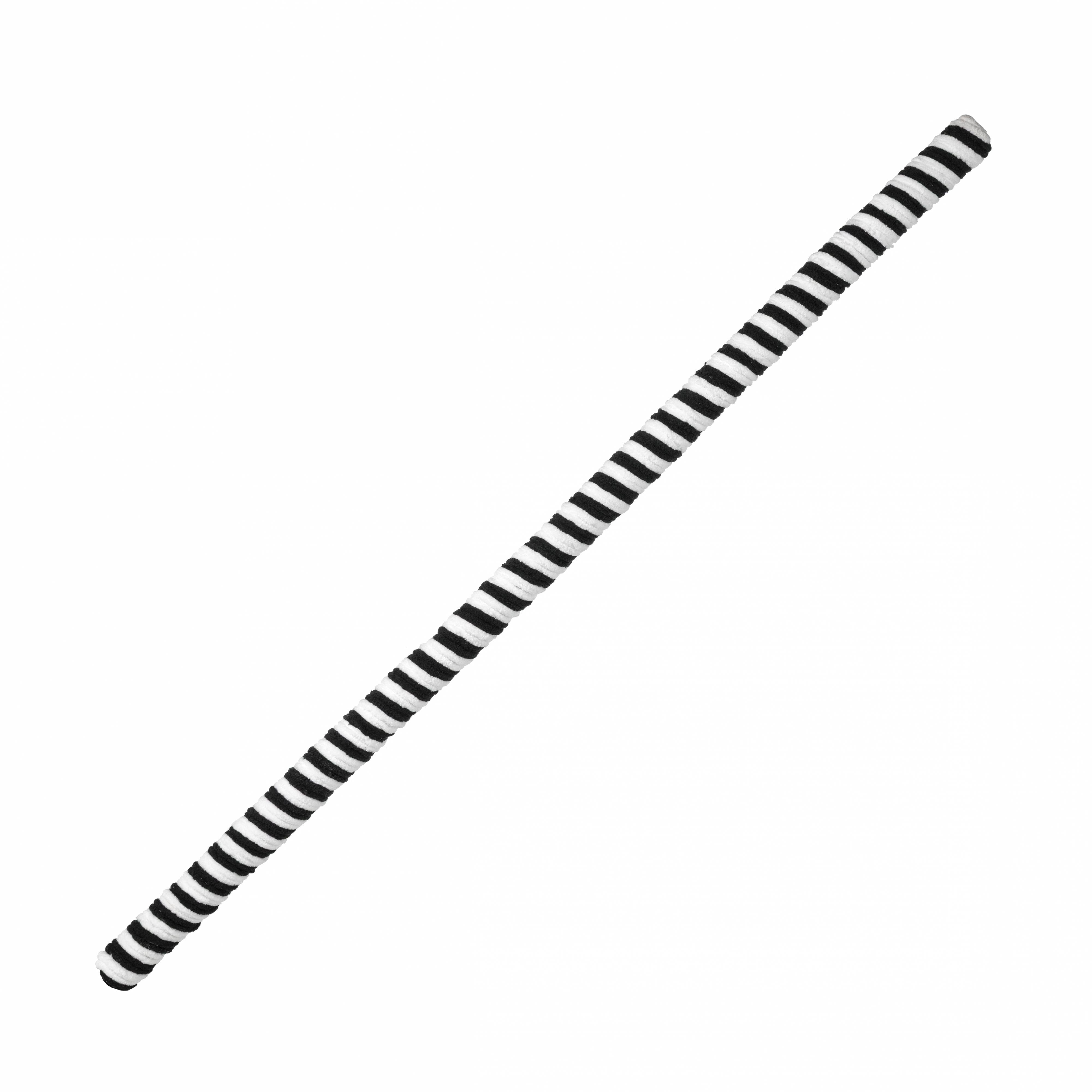38" Velvet Peppermint Candy Cane Stick: Black & White