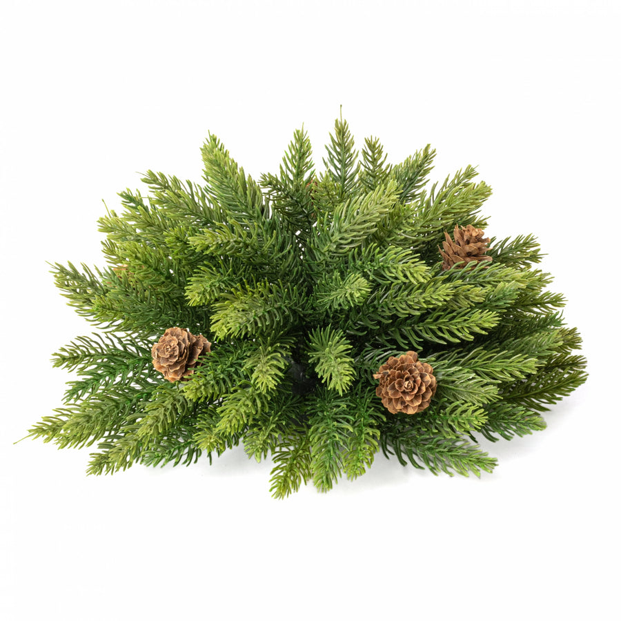 11" Evergreen Spruce Fir Half Ball Sphere