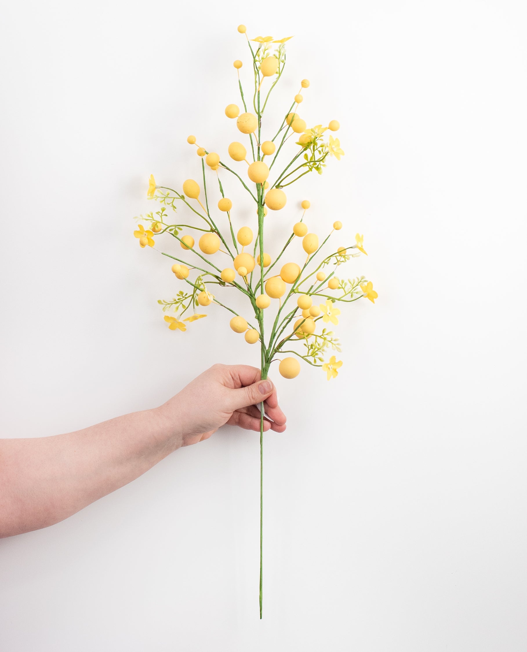 26" Egg, Berry & Flower Spray: Yellow detail photo 3