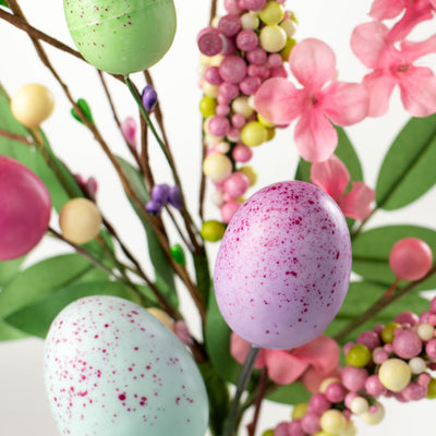 15" Egg Berry Peach Blossom Pick Lifestyle Photo