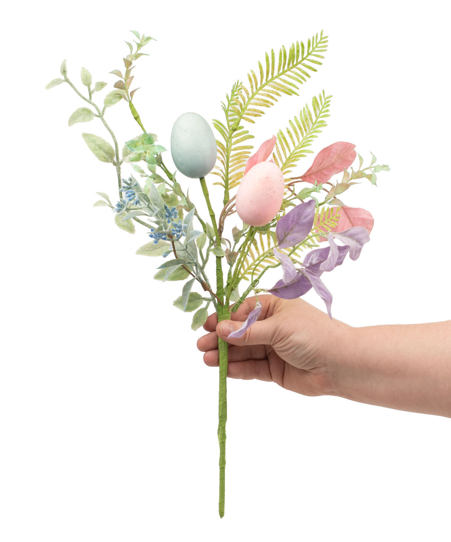 18" Egg Mixed Leaves Spray detail photo 3