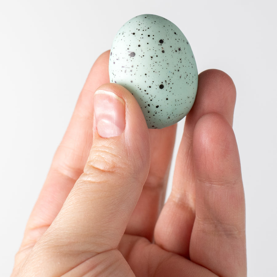 1.5" Eggs: Light Blue & Black (12) Lifestyle Photo