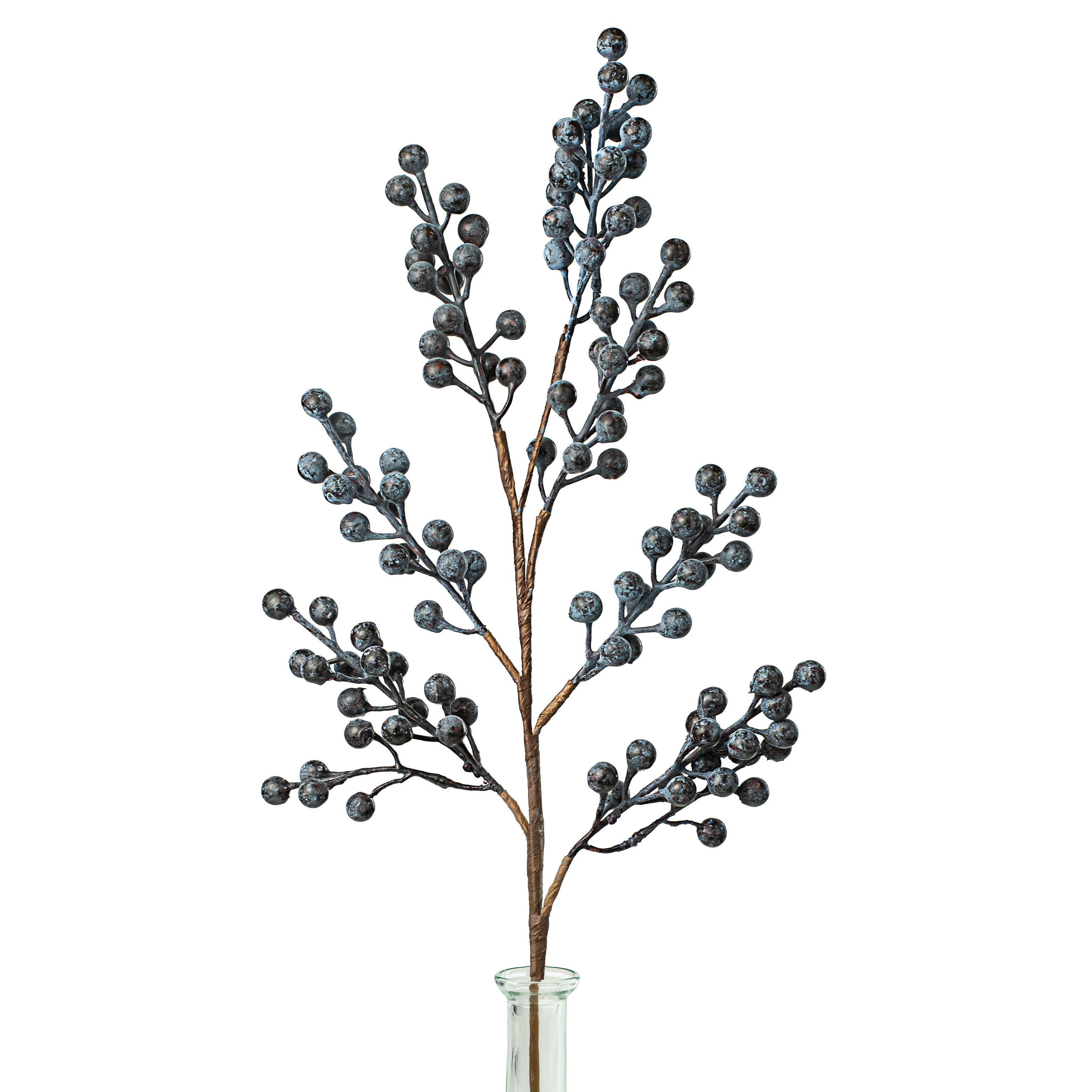 23" Elder Berry Spray: Dark Blue Item Number: 2110146DB