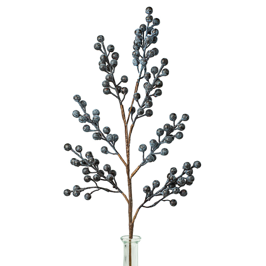 23" Elder Berry Spray: Dark Blue Item Number: 2110146DB