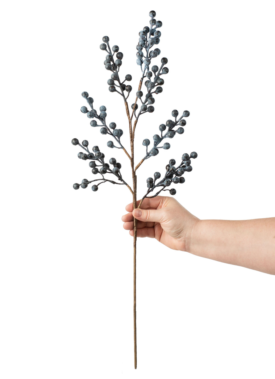 23" Elder Berry Spray: Dark Blue detail photo 3