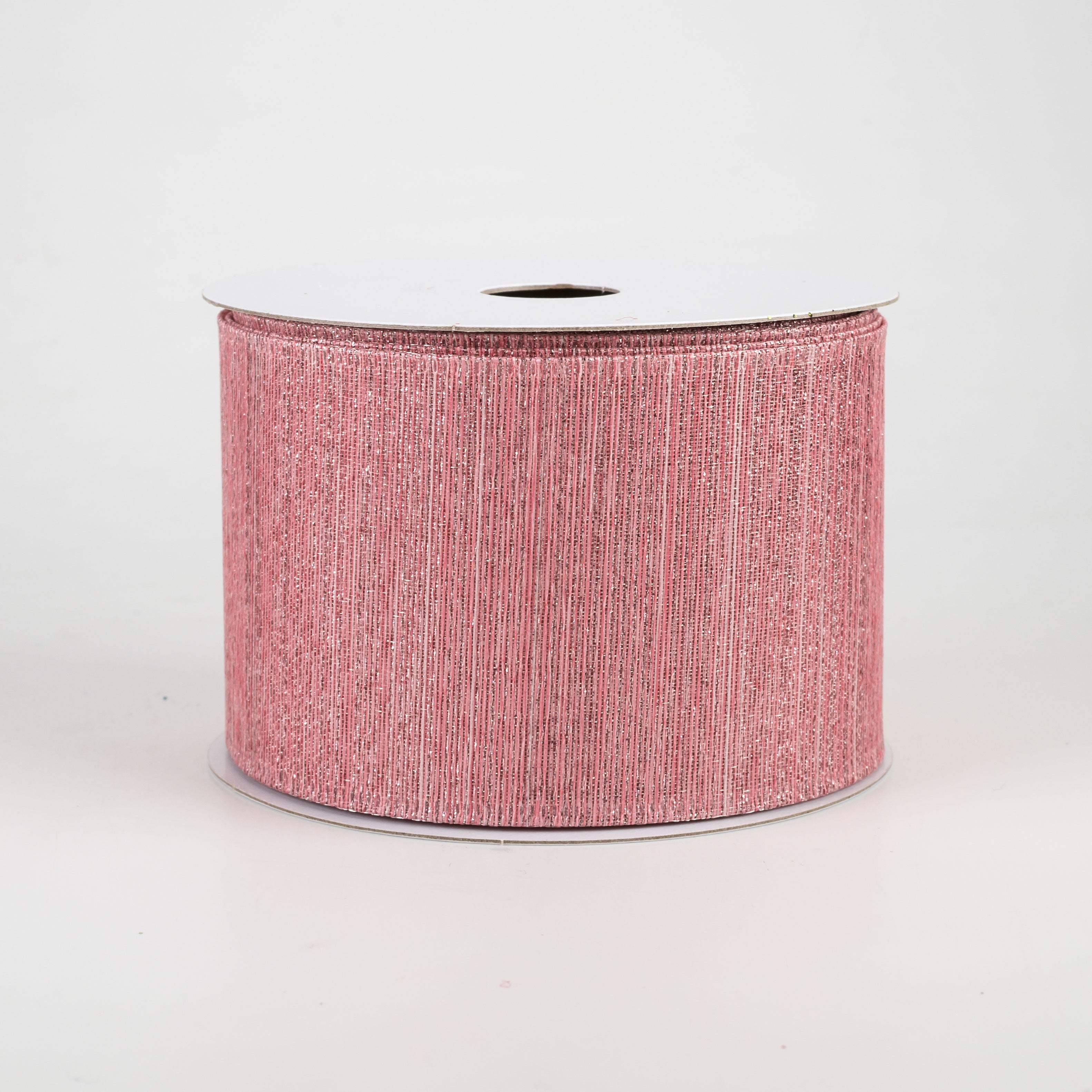 2.5" Elegant Metallic Weave Ribbon: Rose Gold (10 Yards)