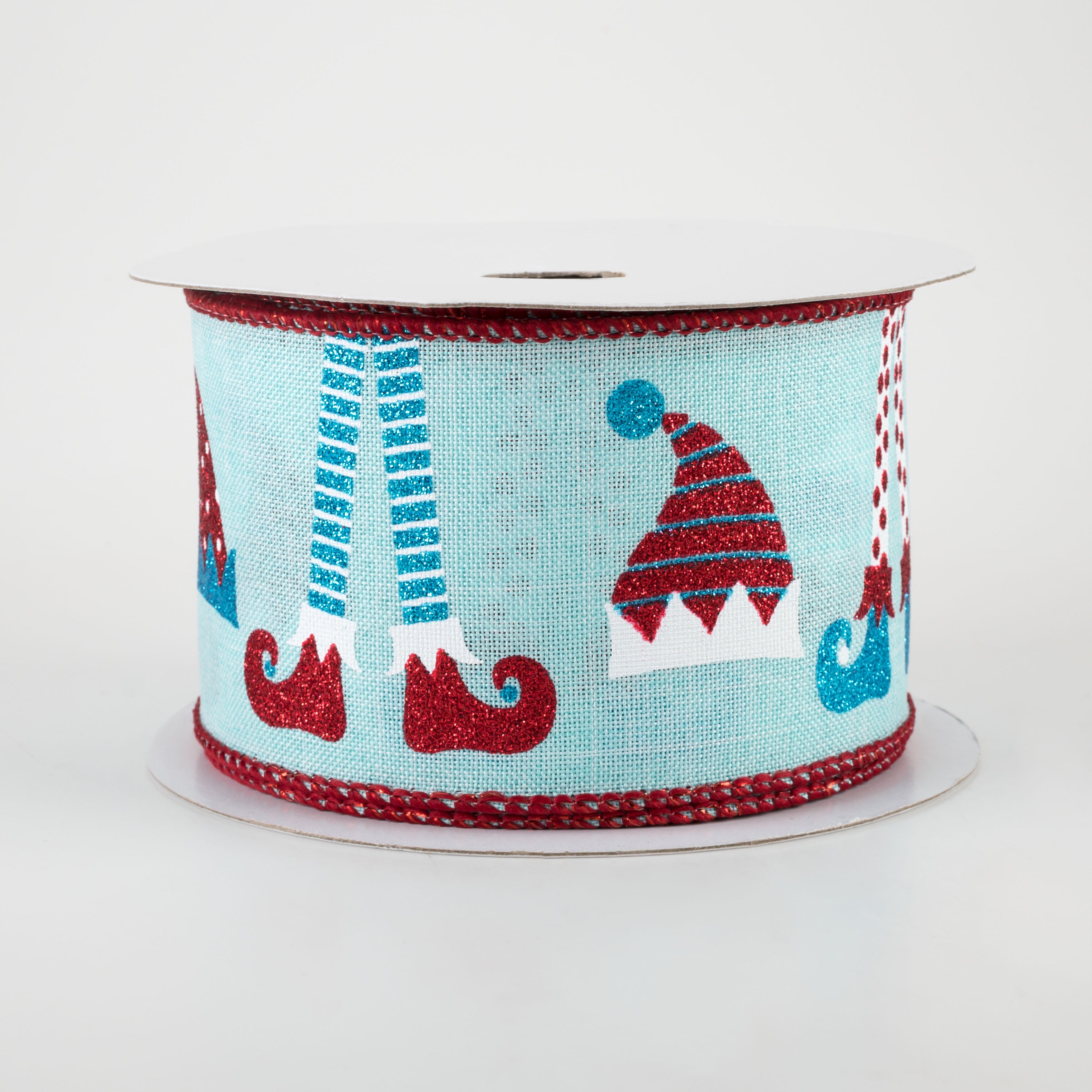 2.5" Elf Hats & Legs Ribbon: Ice Blue (10 Yards)