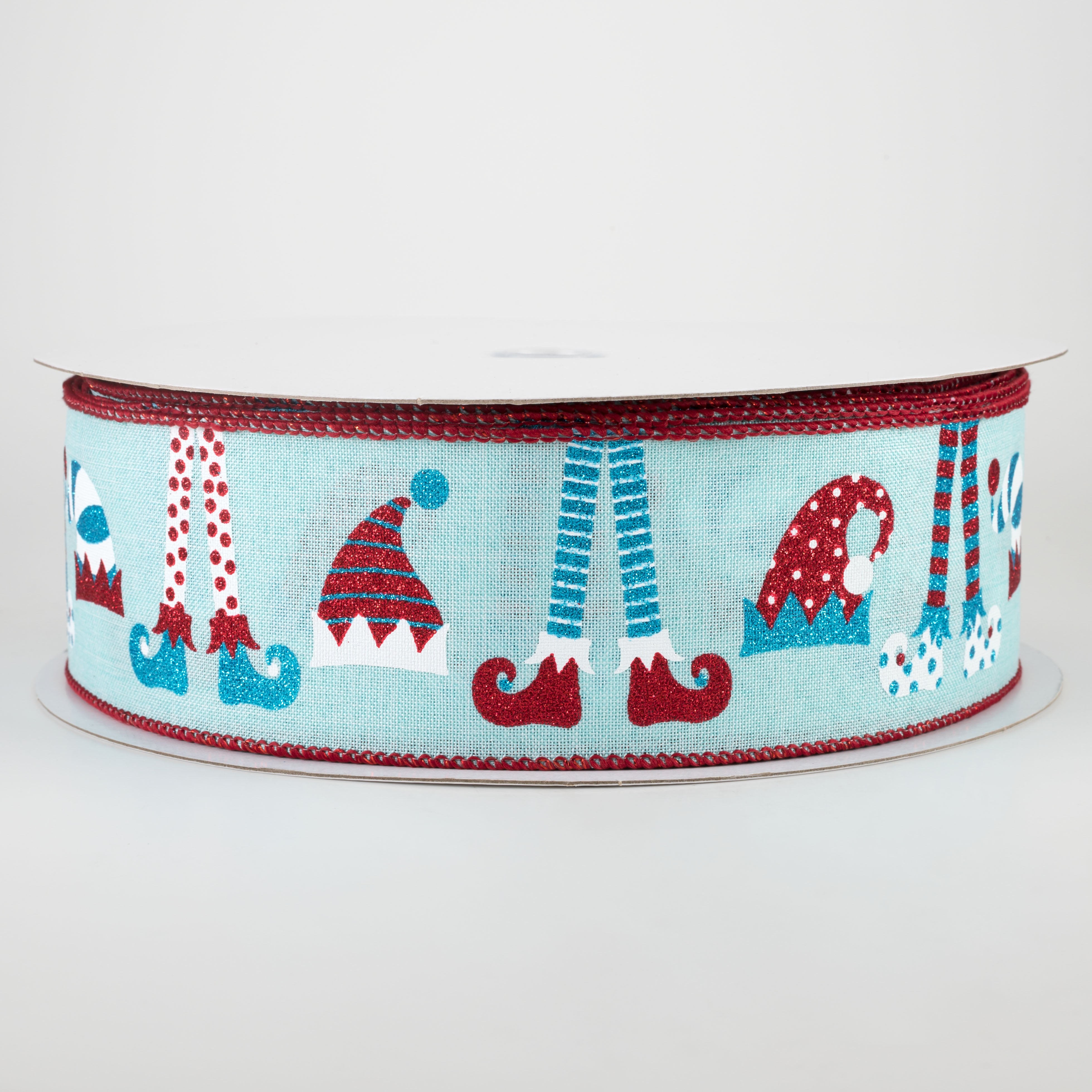2.5" Elf Hats & Legs Ribbon: Ice Blue (50 Yards)