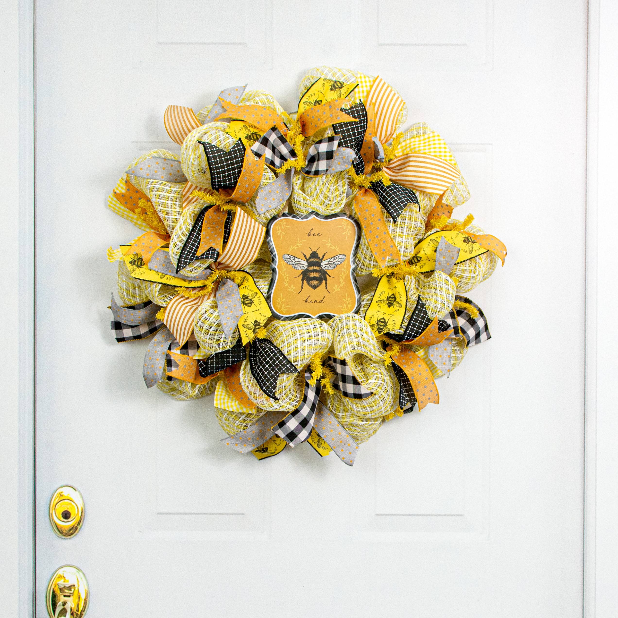 7" Embossed "Bee Kind" Metal Signs (3) Lifestyle Photo