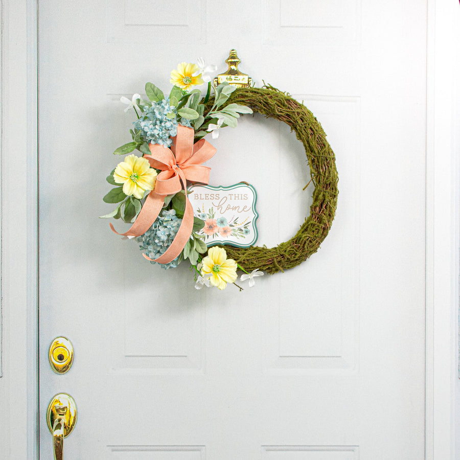7" Embossed Bless This Home Metal Signs (3) Lifestyle Photo