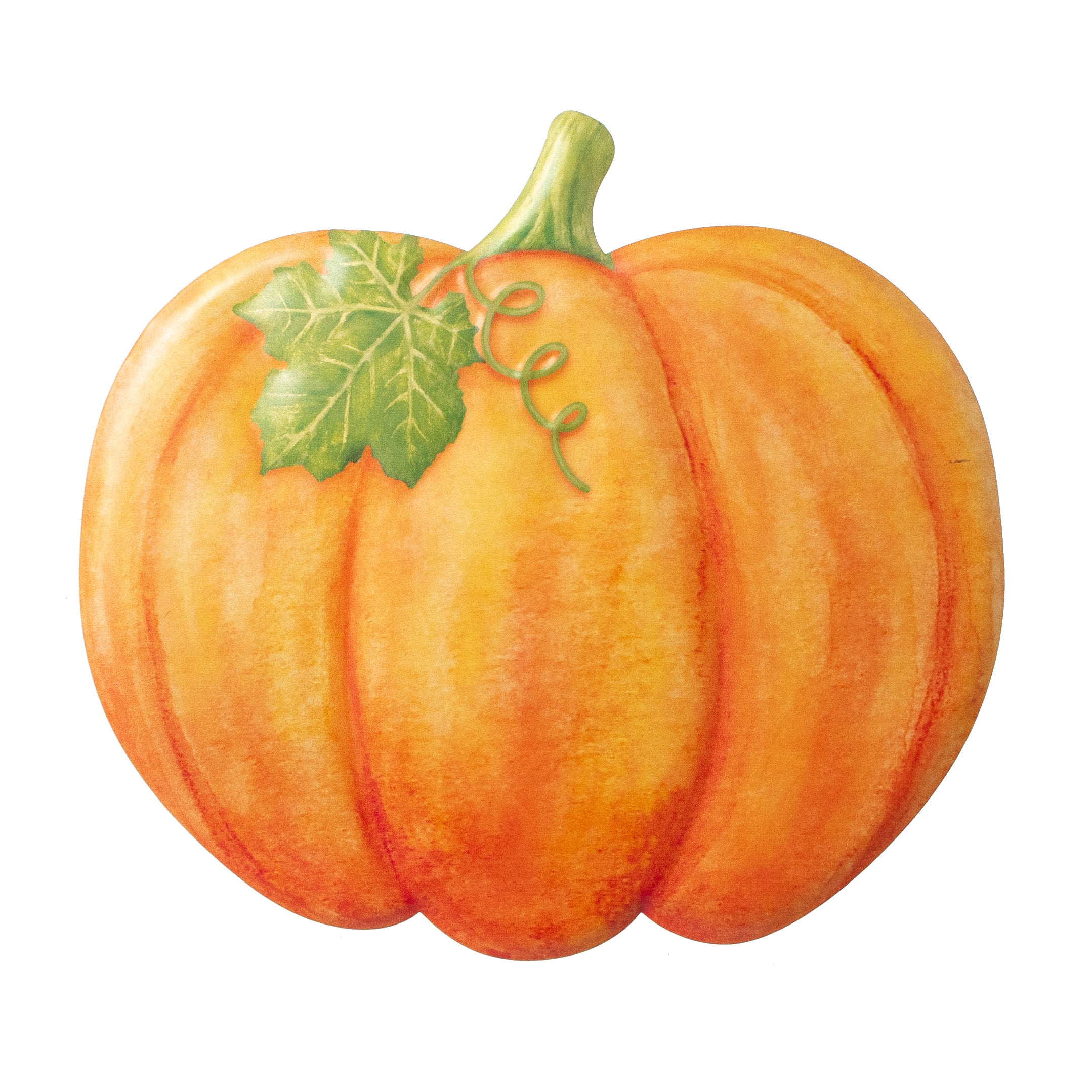 12" Embossed Metal Pumpkin Hanger: Orange Item Number: MD115120