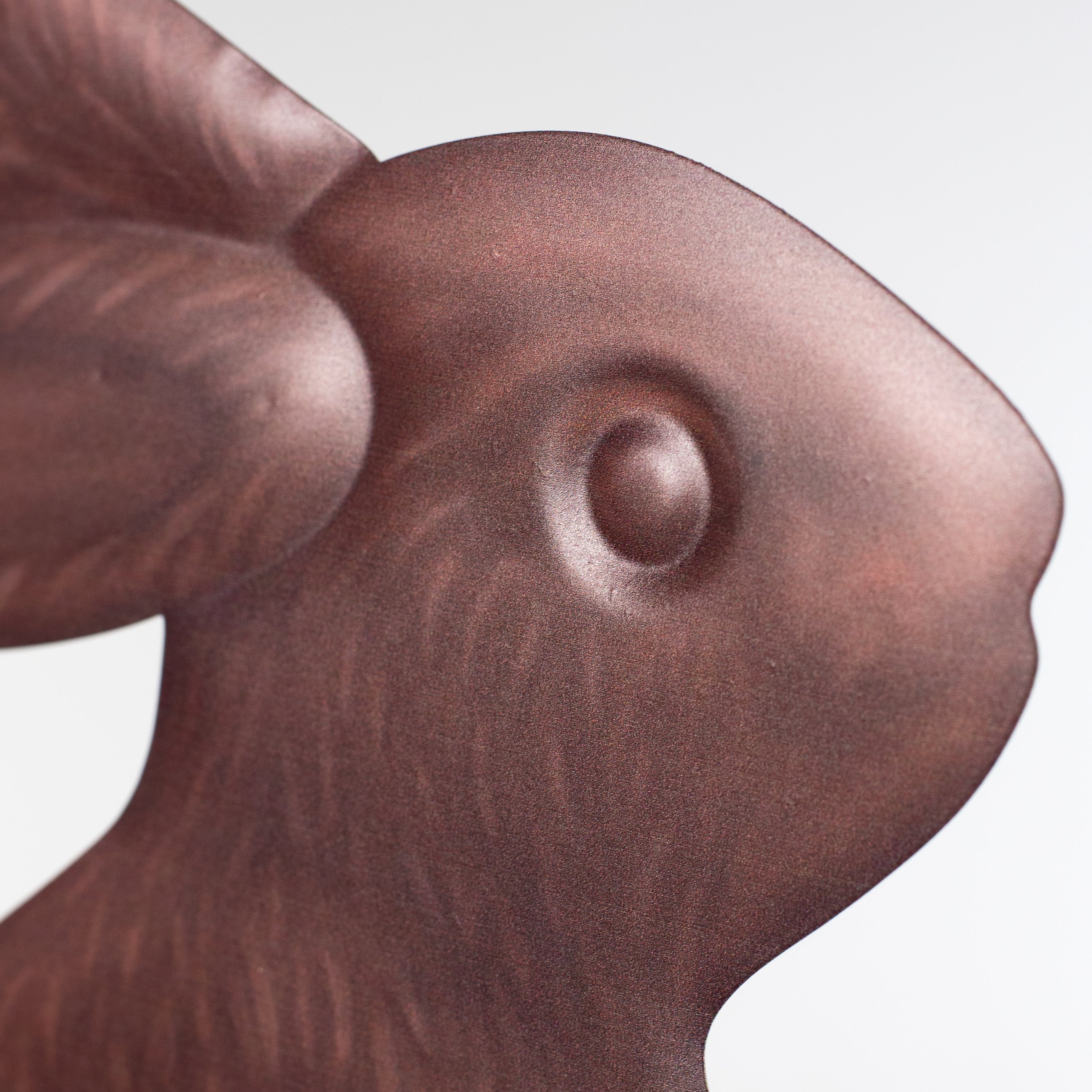 12" Embossed Metal Sign: Chocolate Bunny detail photo 4