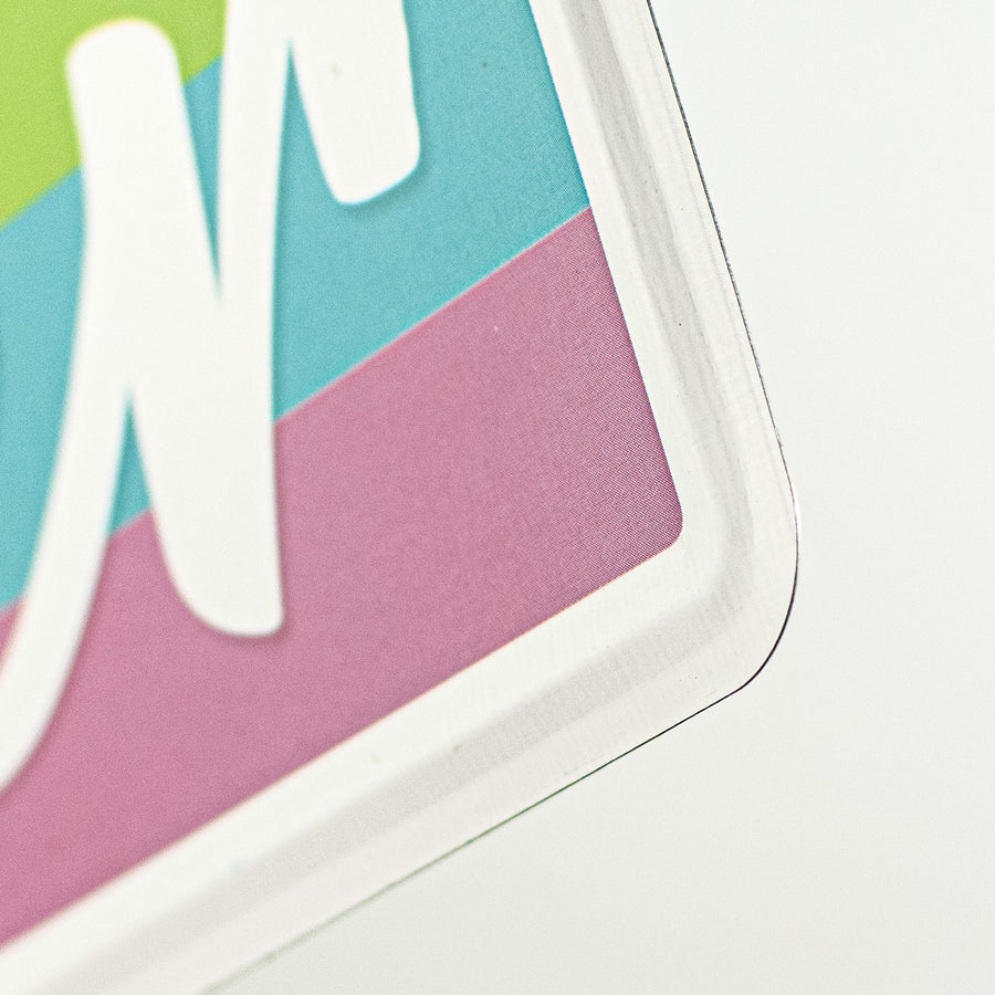 12" Embossed Metal Sign: Happy Easter Stripes detail photo 3