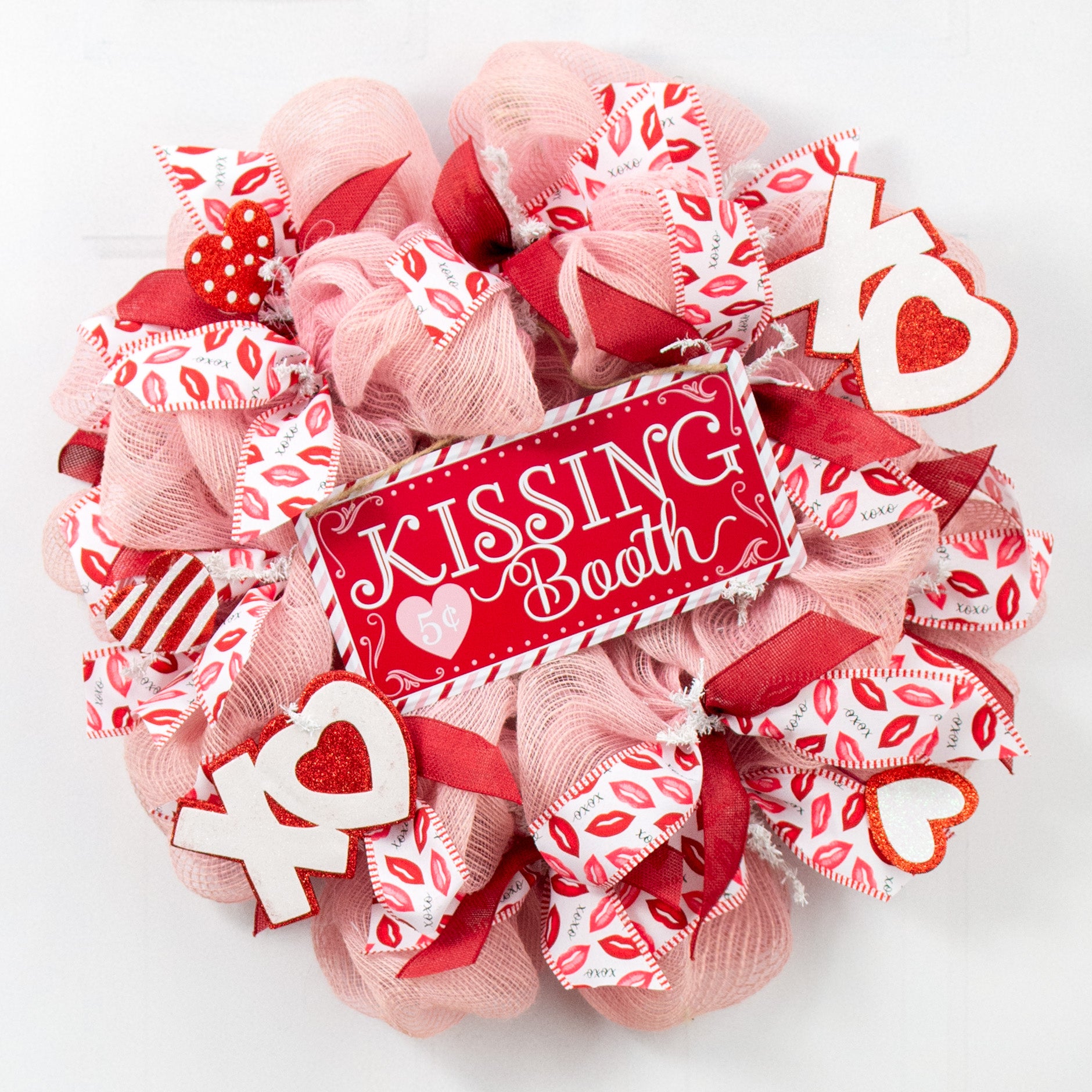 12" Embossed Metal Sign: Kissing Booth Lifestyle Photo