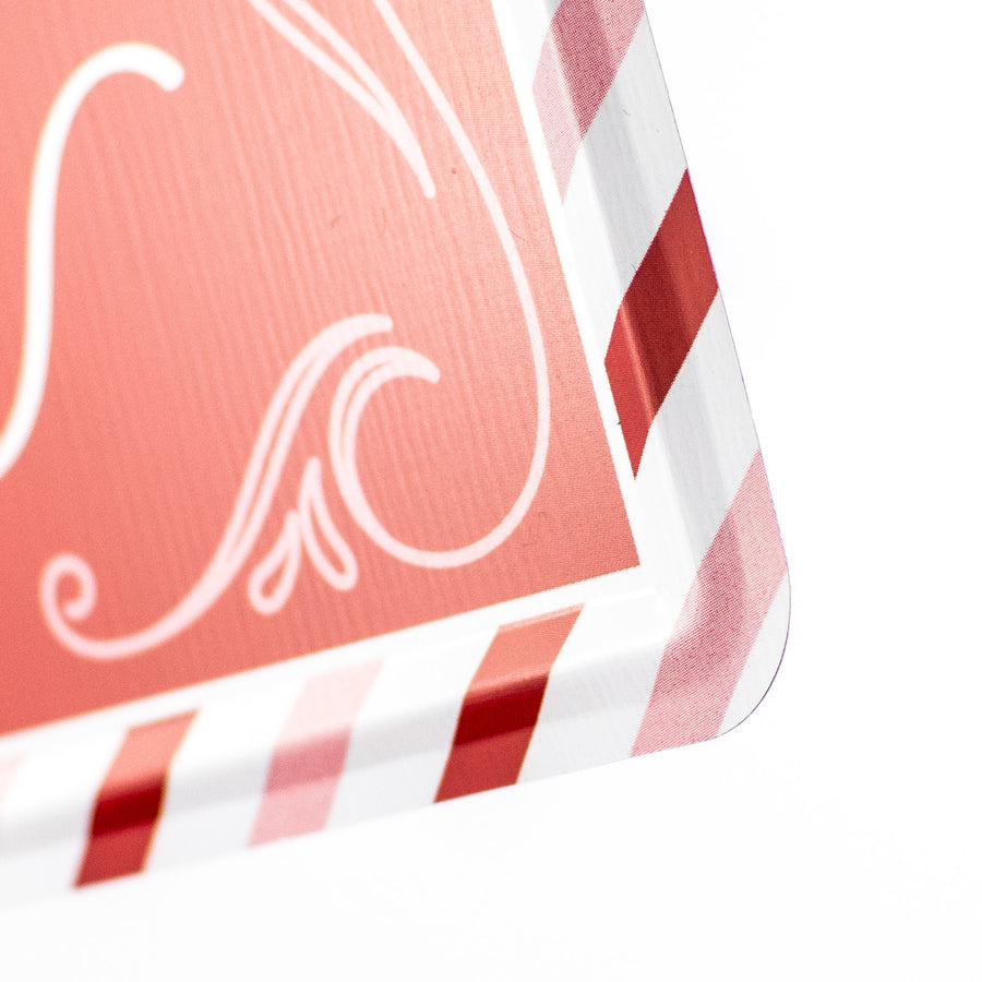 12" Embossed Metal Sign: Kissing Booth detail photo 3