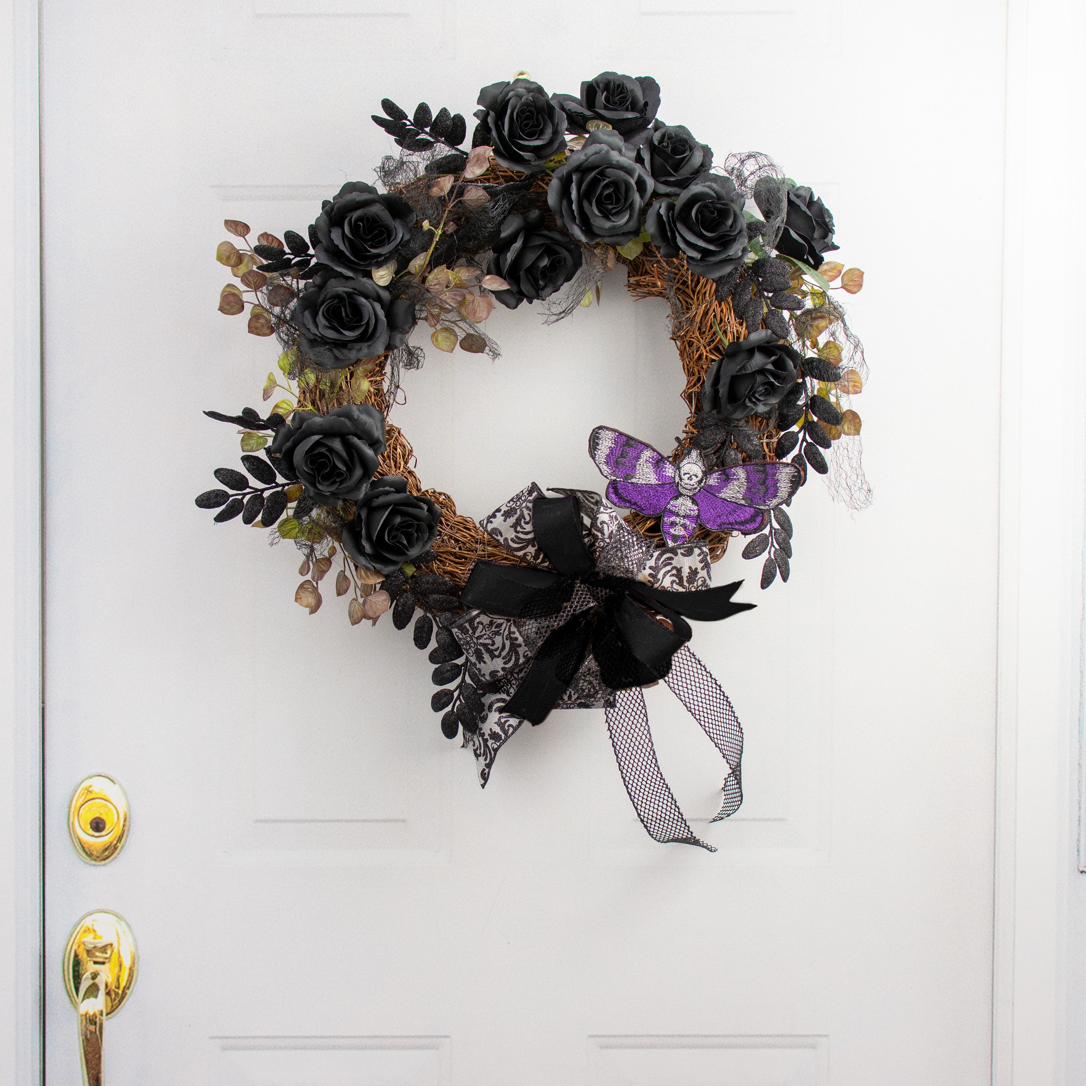 [D Stevens] 6" Embroidered Halloween Moth Clip Ornament: Purple Lifestyle Photo