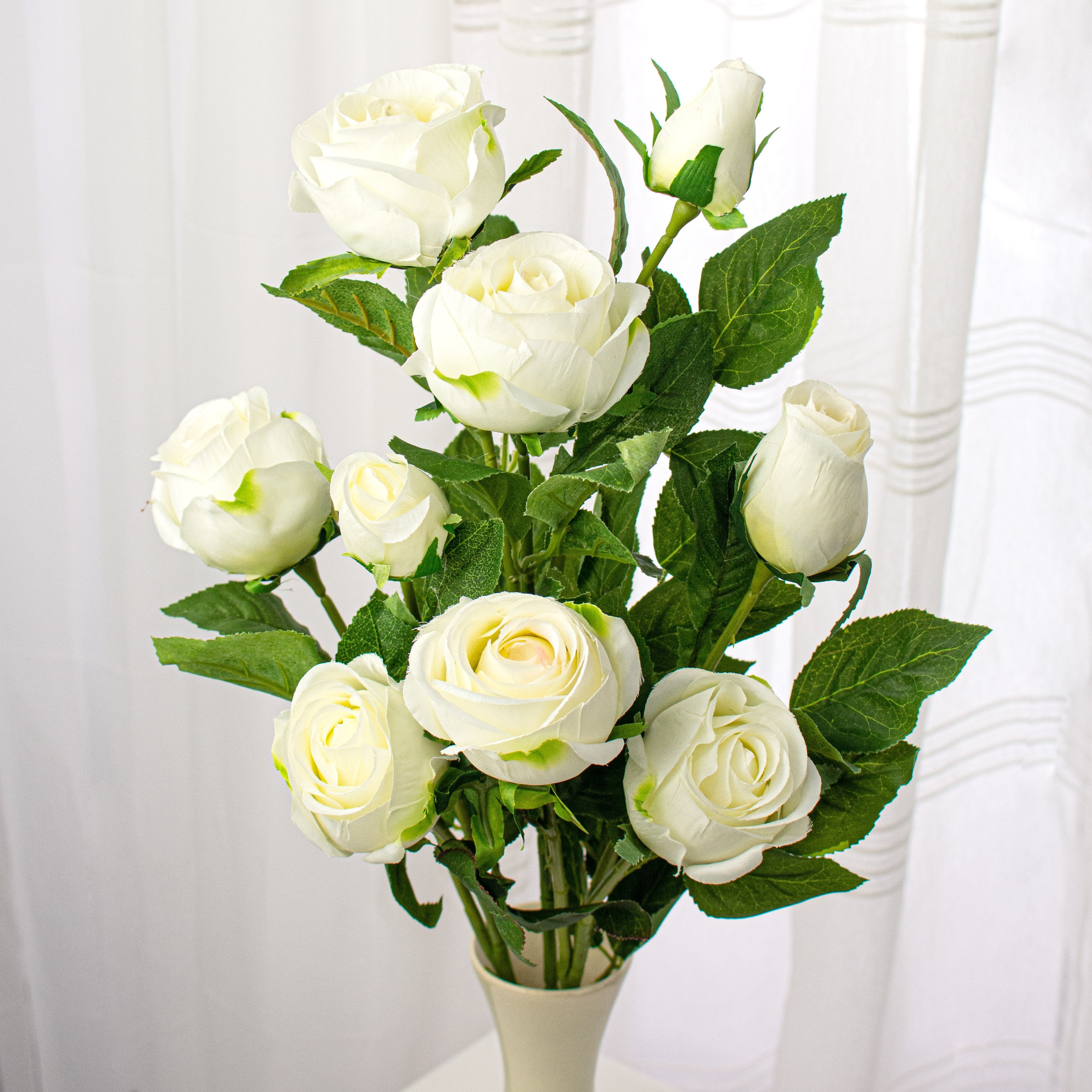24" Emily Rose Bush (9): Cream Item Number: 30312CM