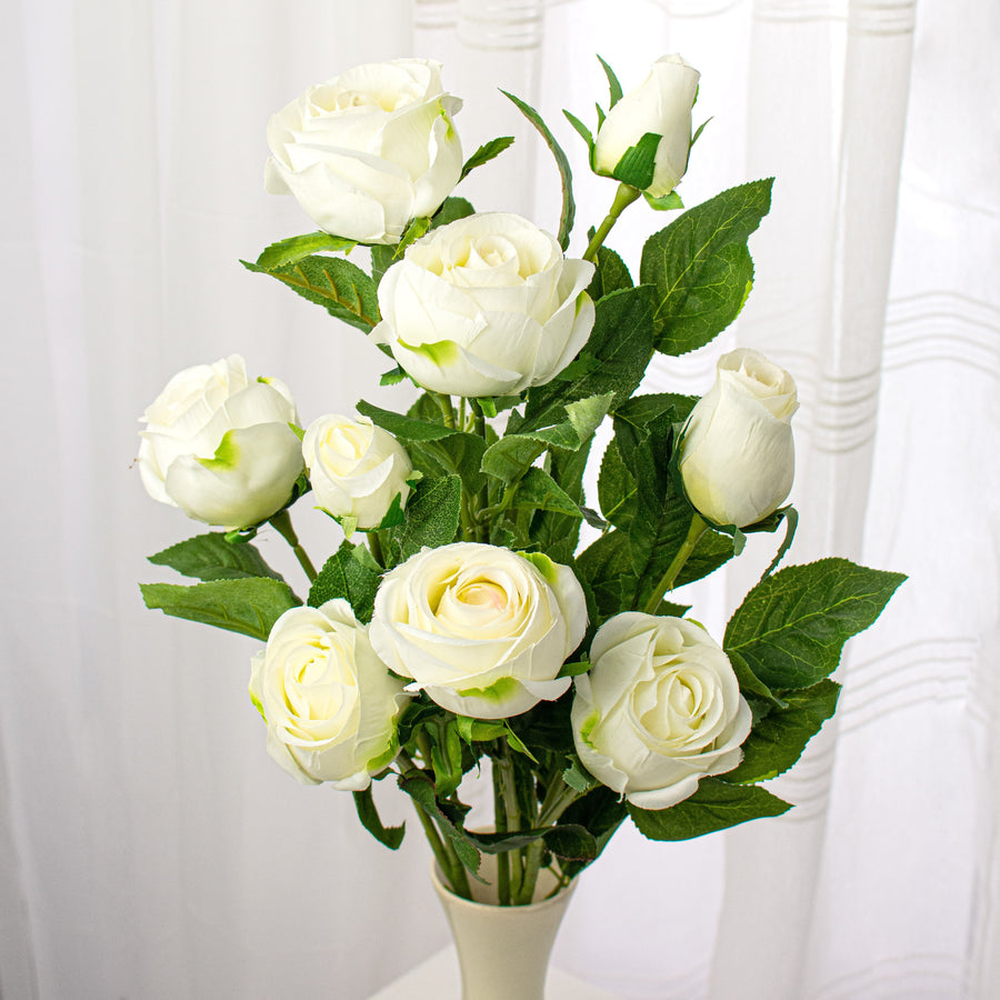 24" Emily Rose Bush (9): Cream Item Number: 30312CM