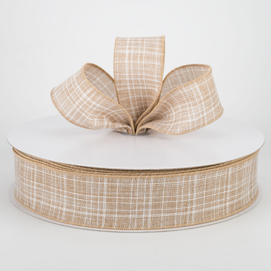 1.5" Estelle Textured Linen Ribbon: Cool Natural (50 Yards) Lifestyle Photo