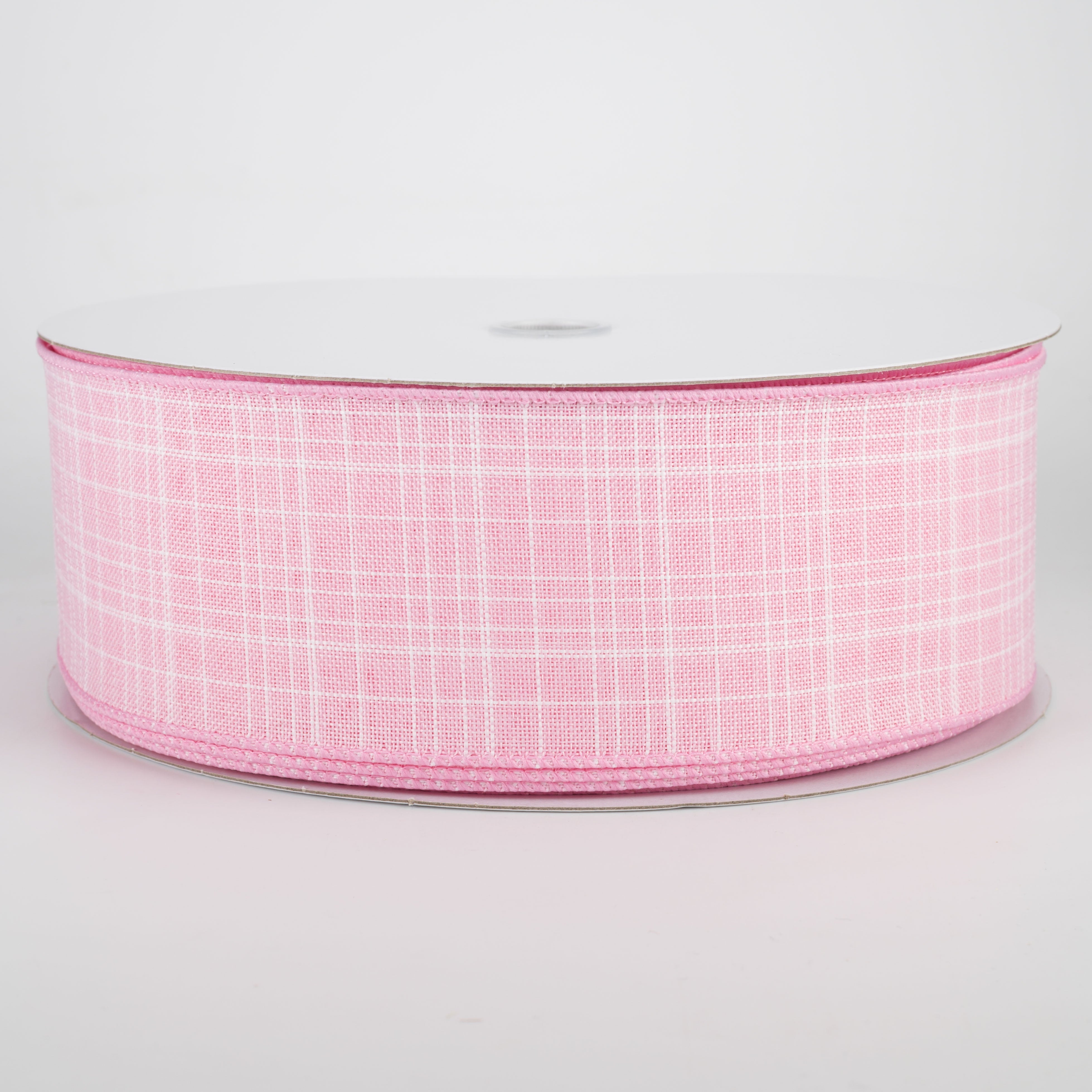 2.5" Estelle Textured Linen Ribbon: Pink (50 Yards)