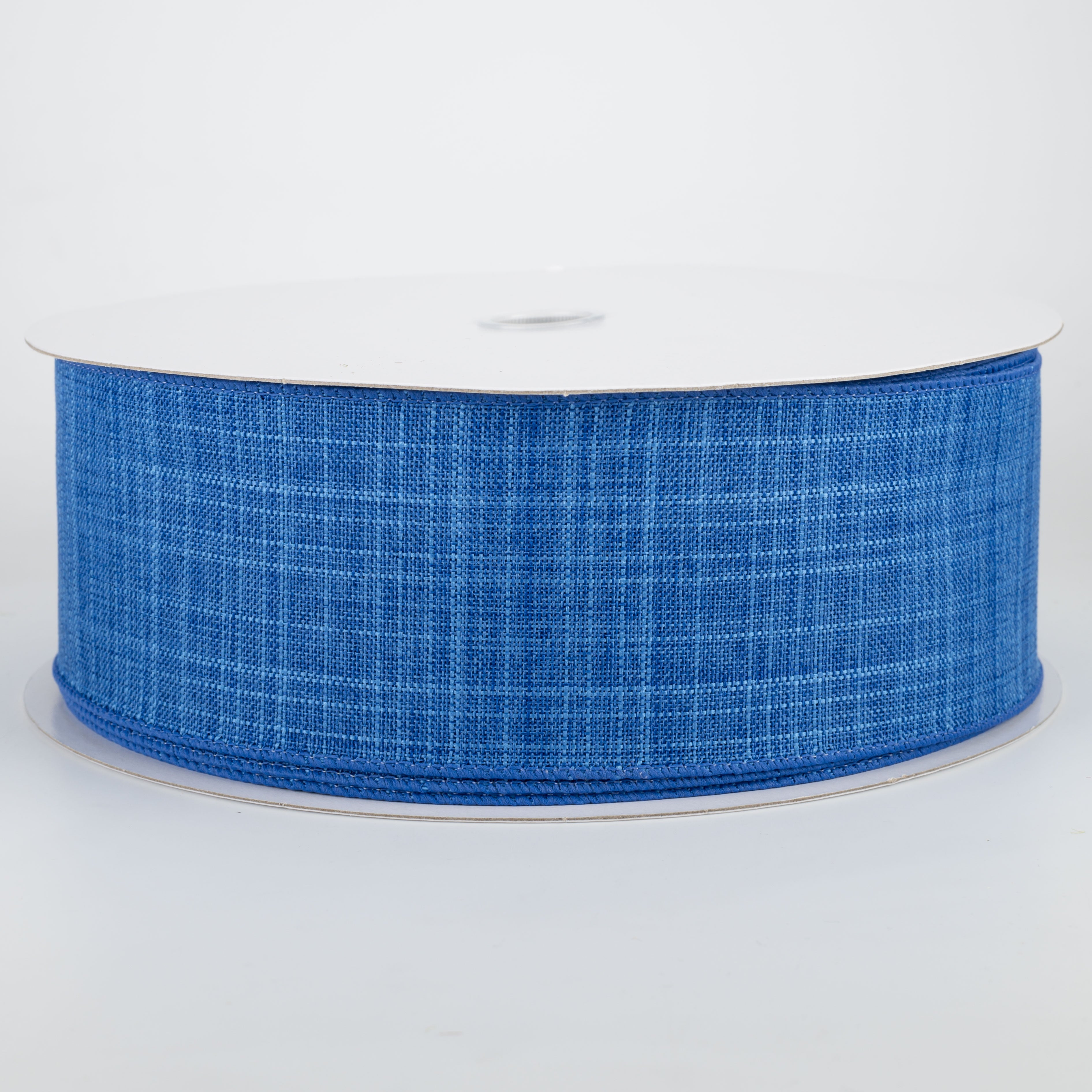 2.5" Estelle Textured Linen Ribbon: Royal Blue (50 Yards) Item Number: 841-40-054