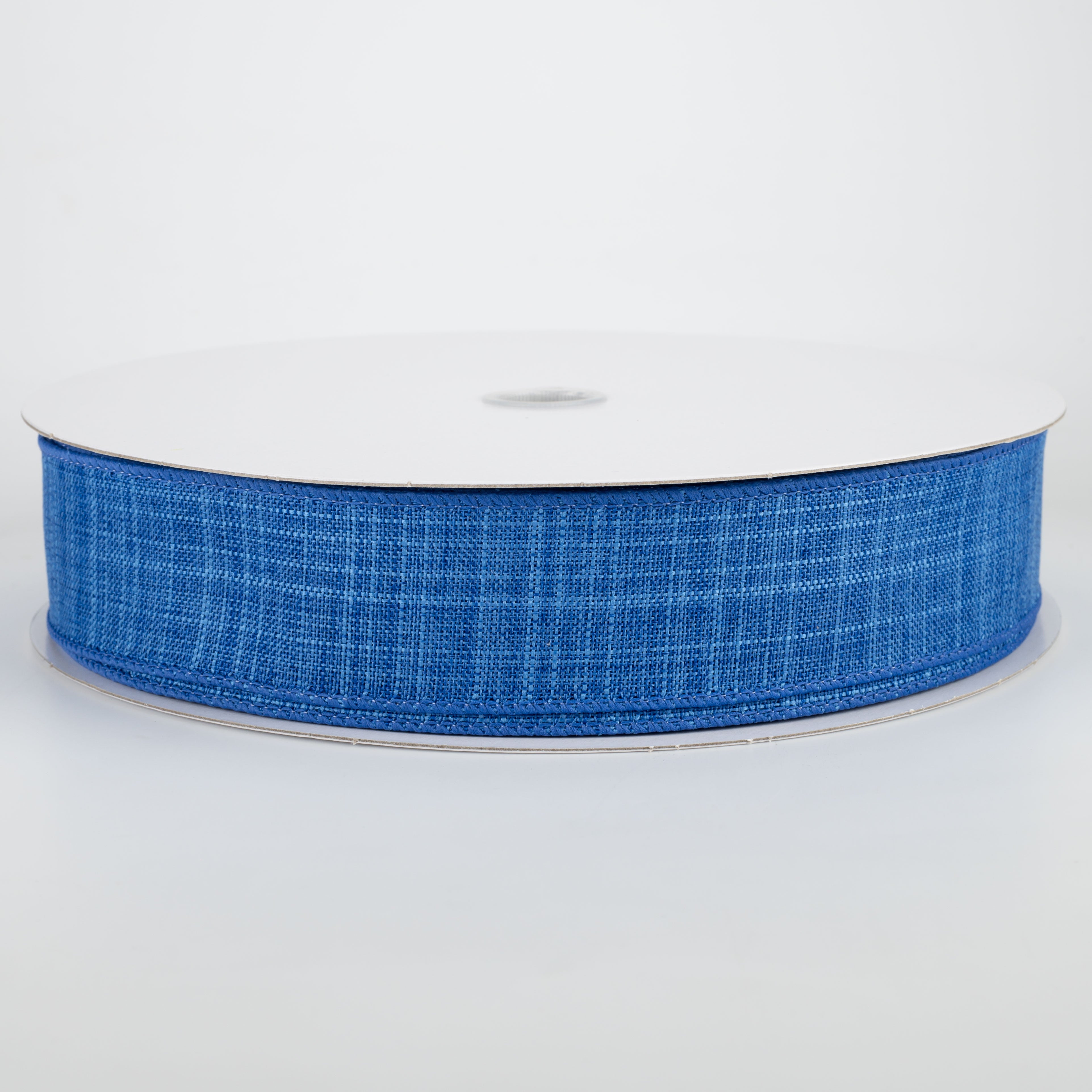 1.5" Estelle Textured Linen Ribbon: Royal Blue (50 Yards)