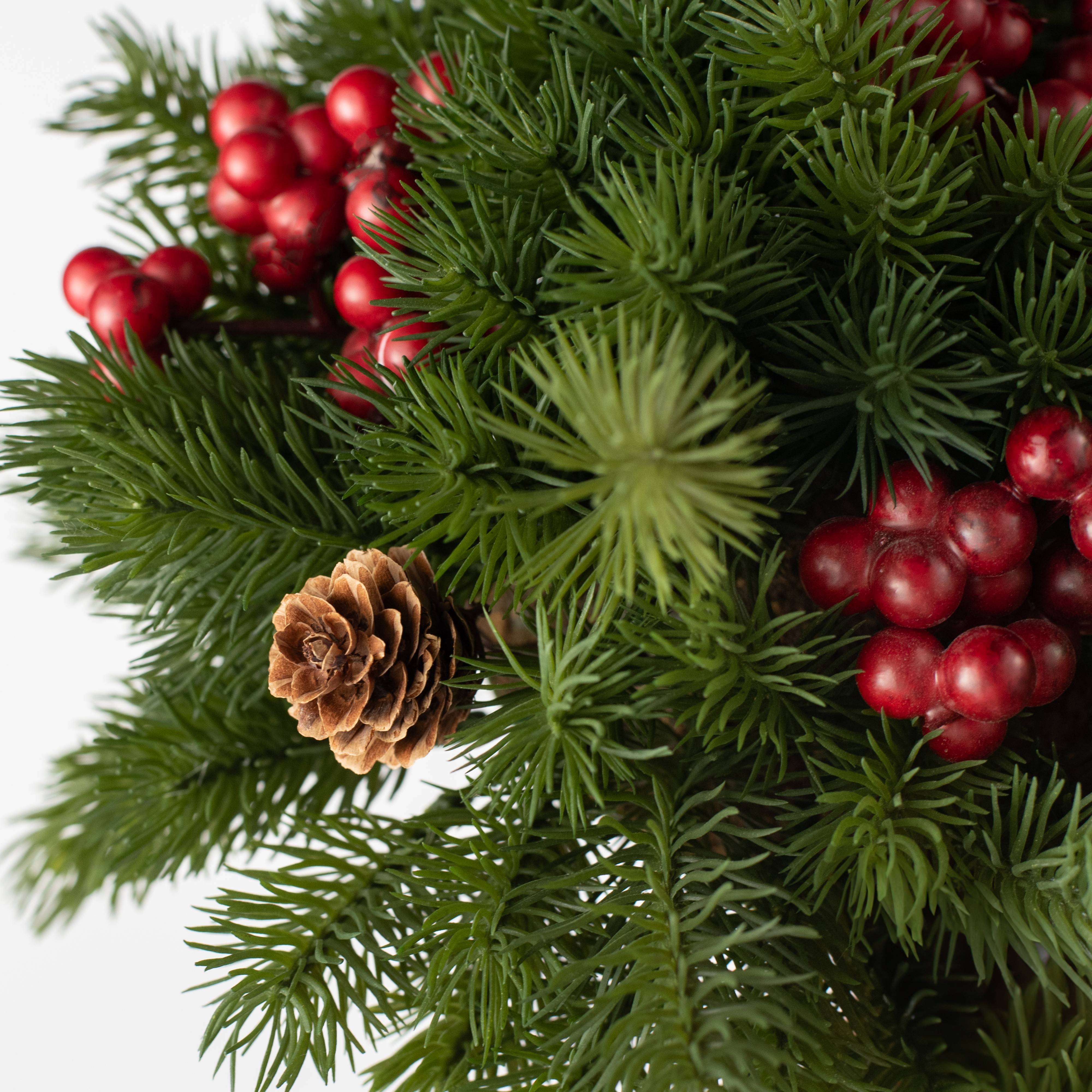10" Evergreen Balsam Fir Half Ball Sphere detail photo 4