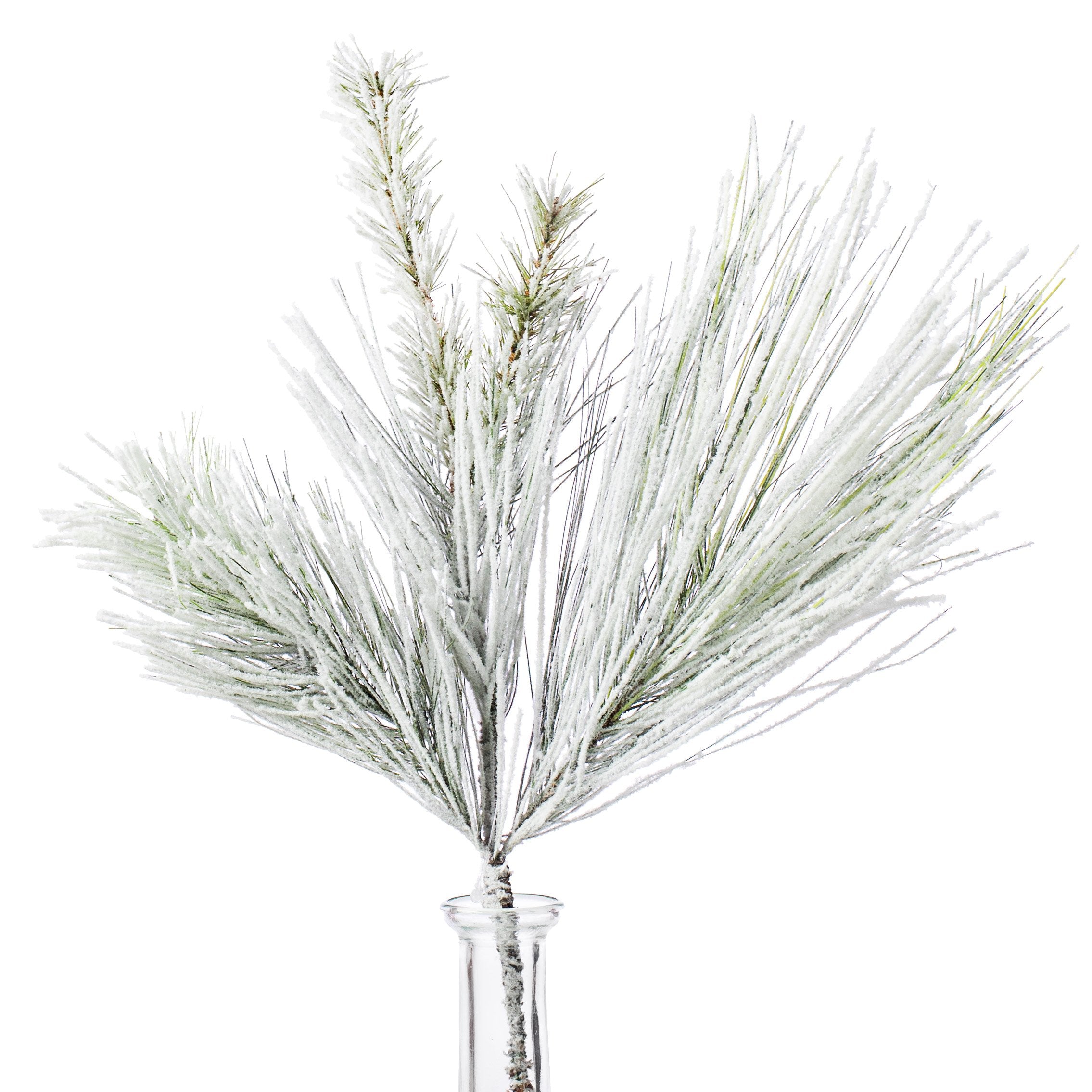 15" Evergreen Mixed Pine Spray: Flocked Item Number: 2830259WH