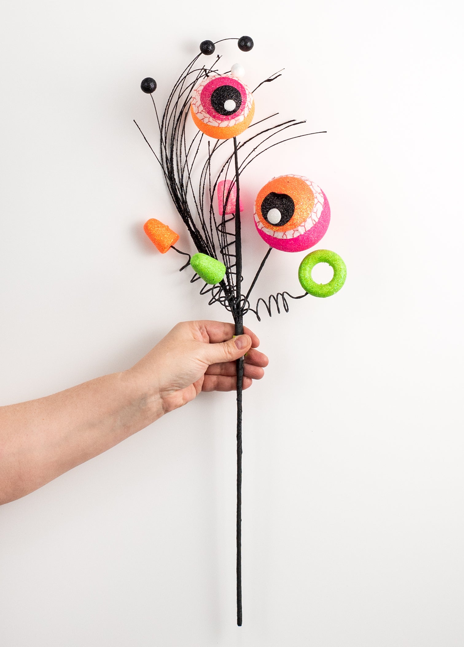 24" Eyeballs & Gumdrop Spray: Fuchsia Pink, Lime & Orange detail photo 3