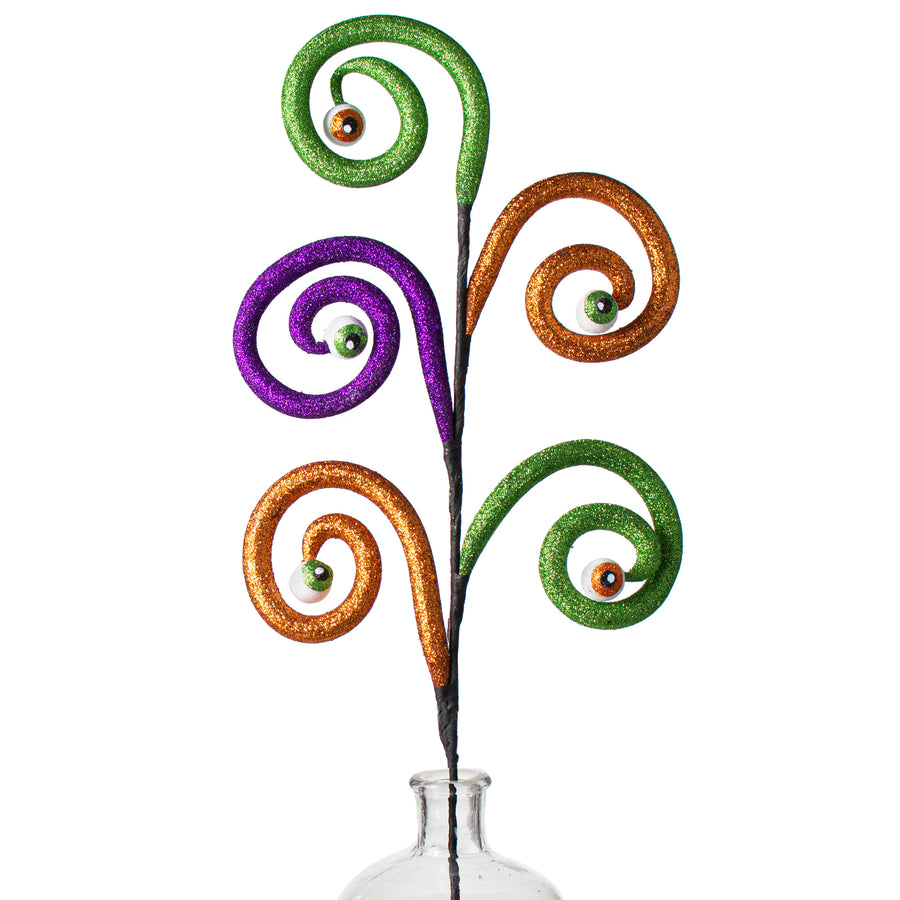 28" Eyeballs Spiral Curly Spray Item Number: 56725HAL
