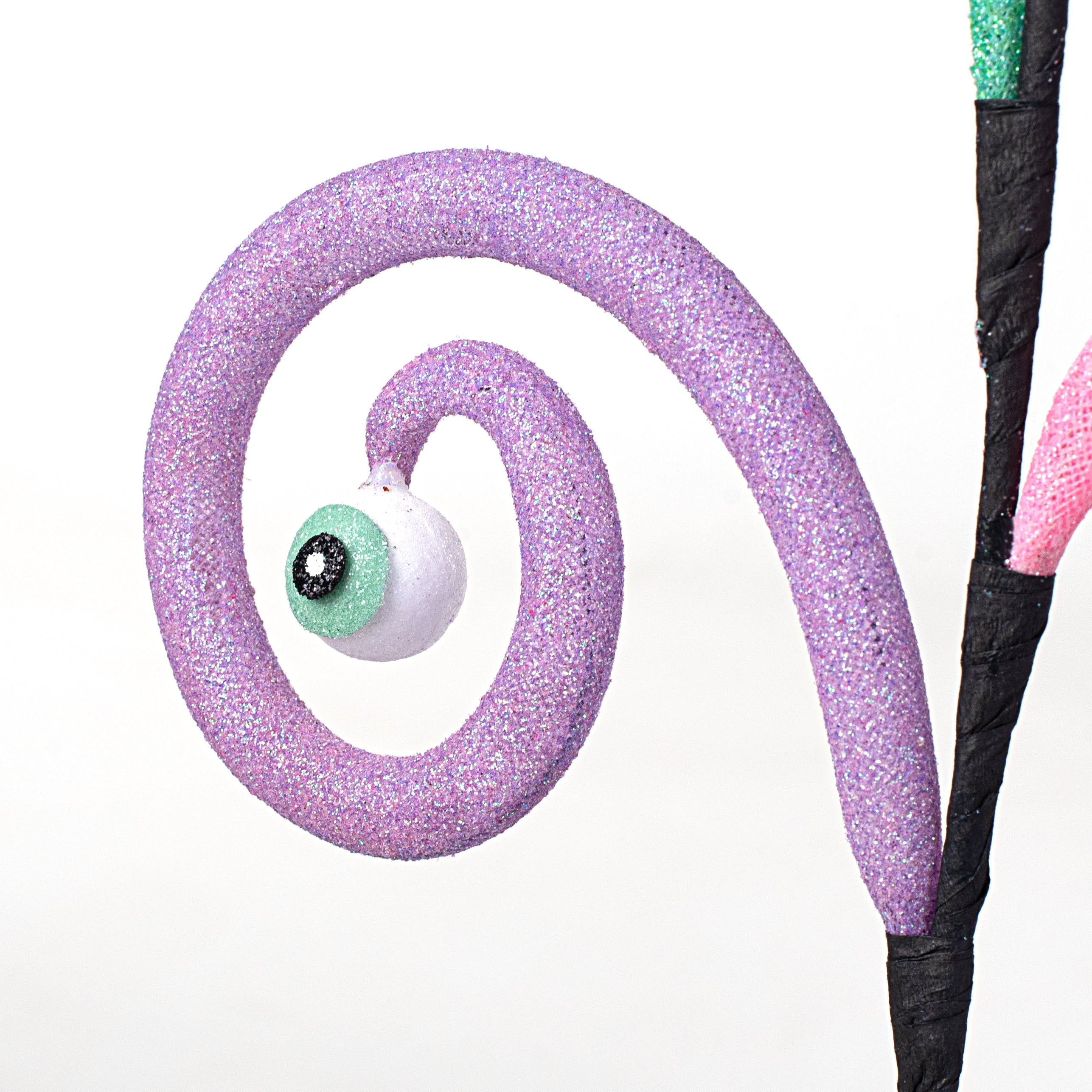 28" Eyeballs Spiral Curly Spray: Pink, Purple, Mint detail photo 4