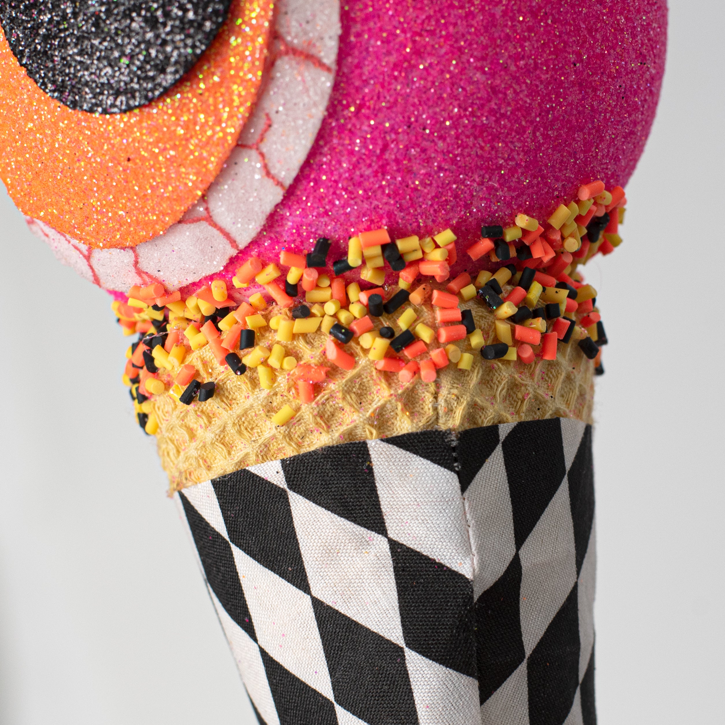 13" EyesCream Ornament: Harlequin Eyeballs Ice Cream detail photo 6