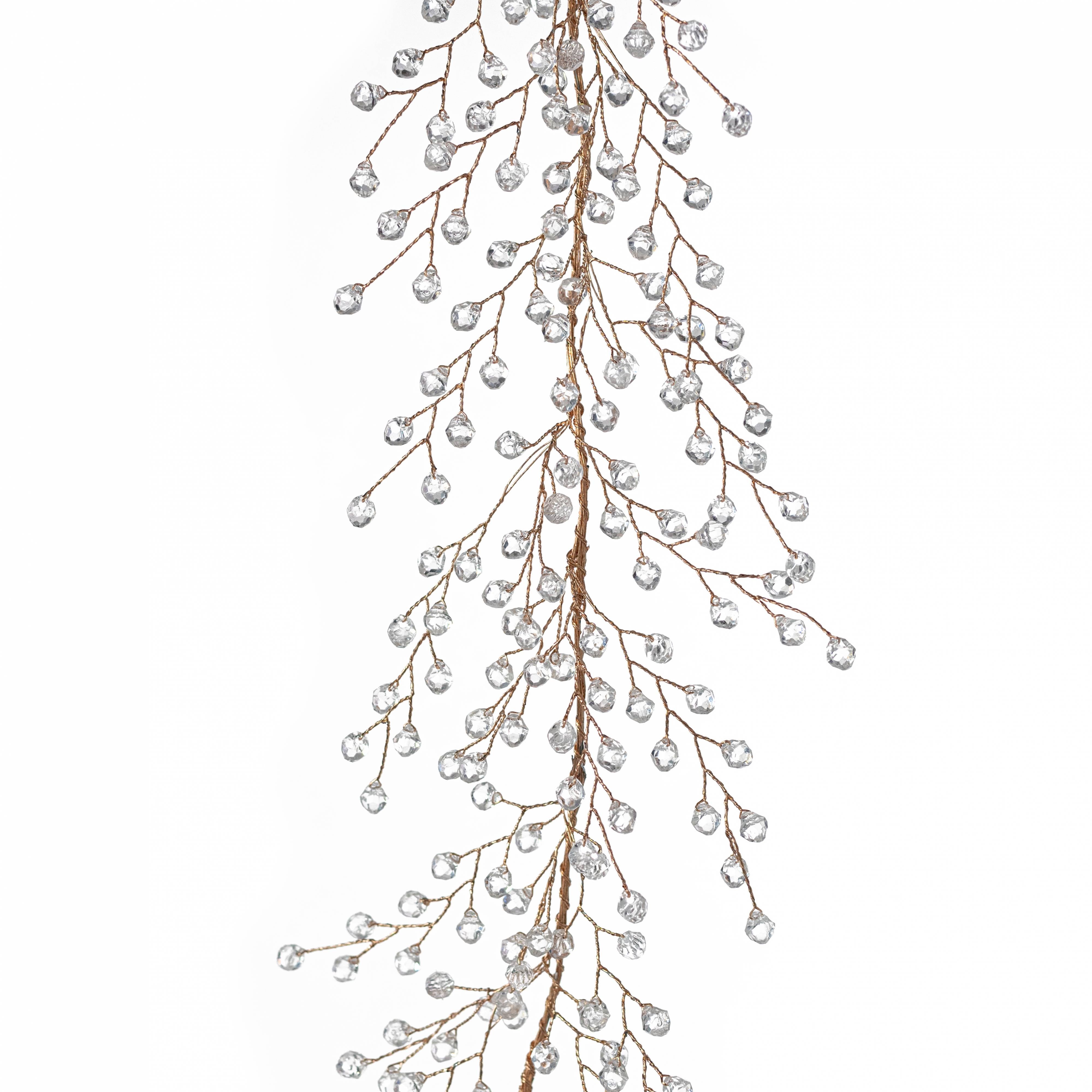 4' Clear Crystal Garland