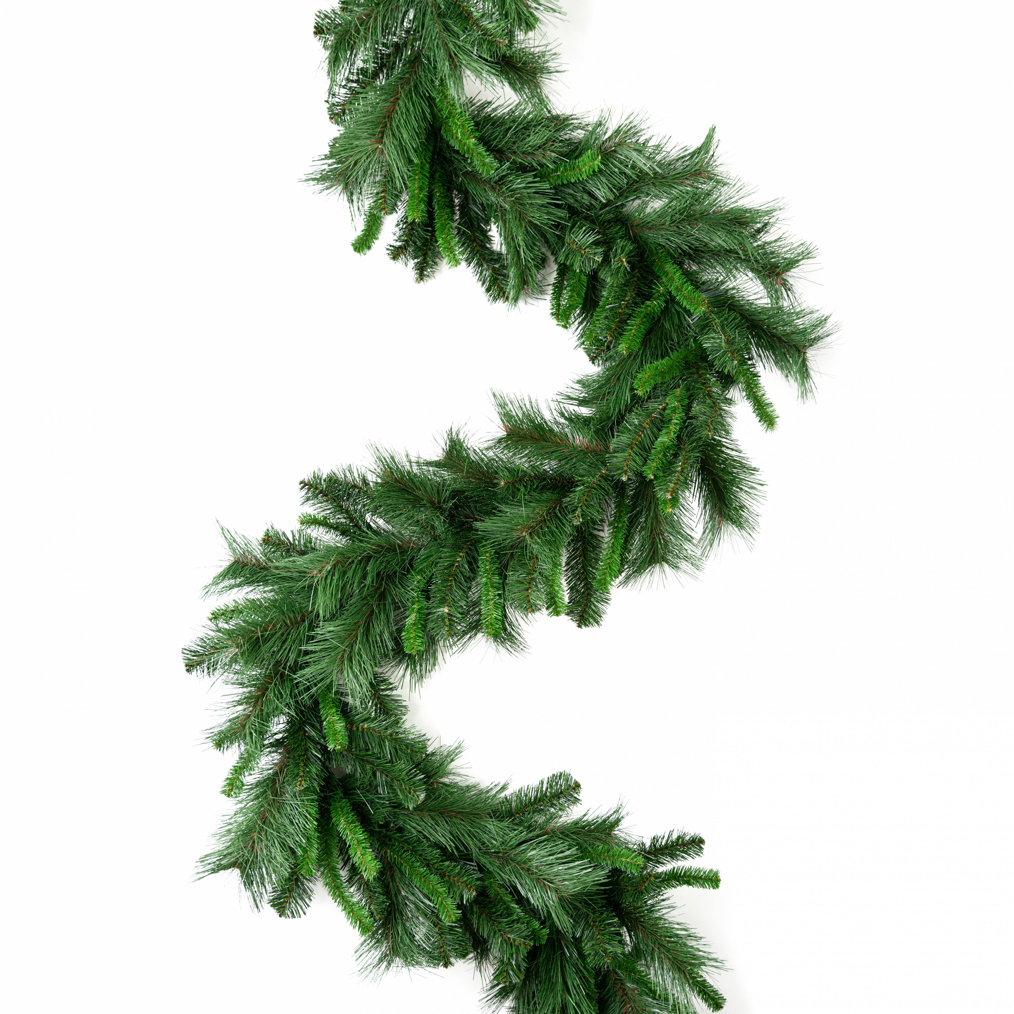 9' X 14" Mixed Pine Garland: Mixed Green
