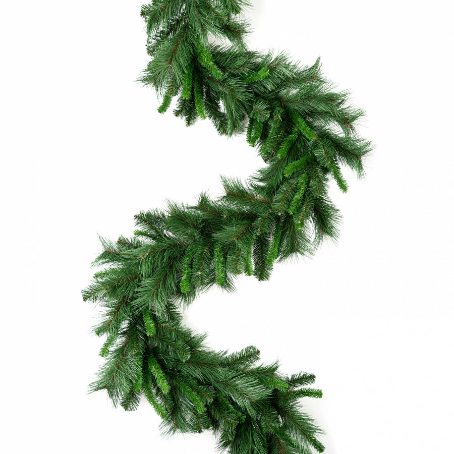 9' X 14" Mixed Pine Garland: Mixed Green