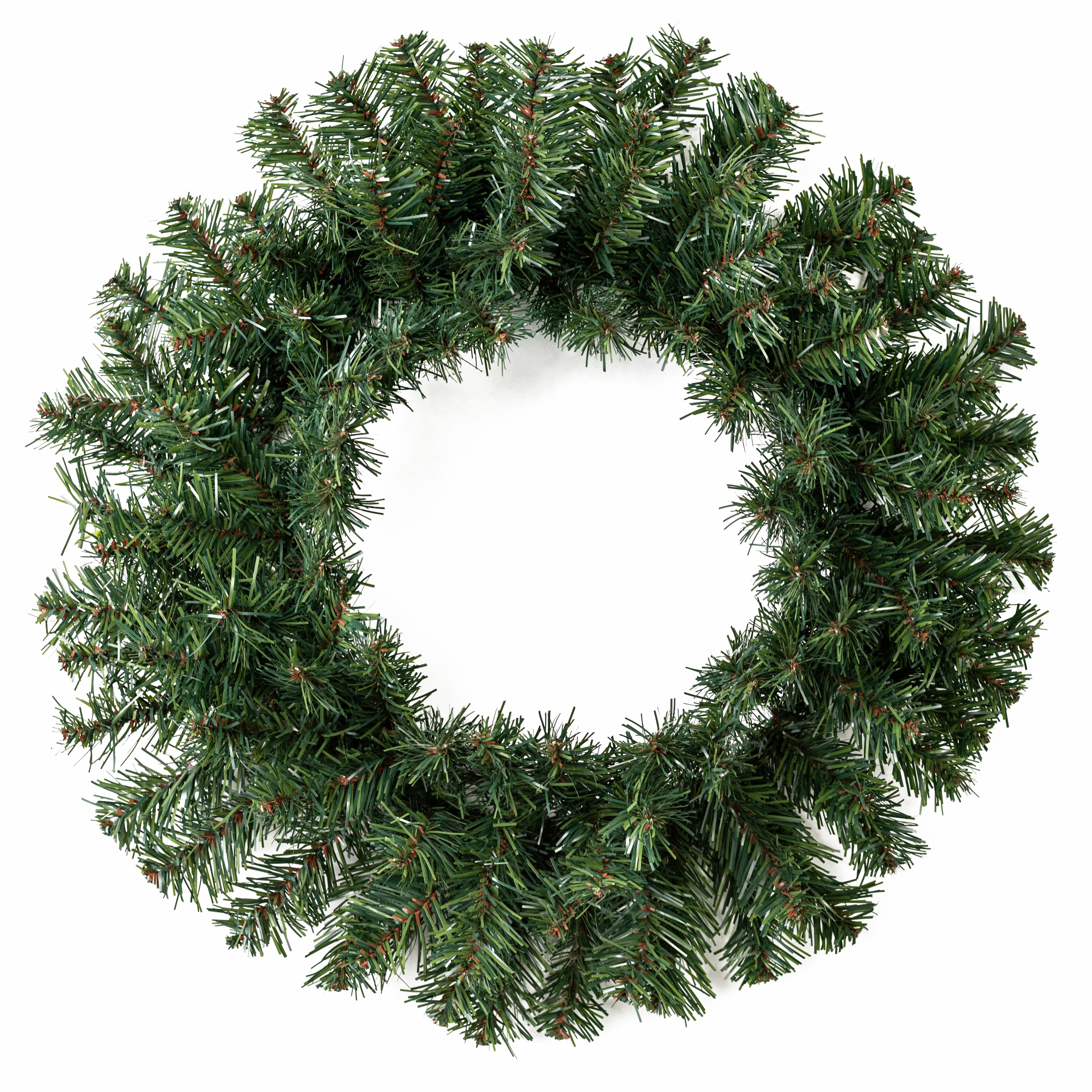 24" Sugar Pine Wreath: Two-Tone Green