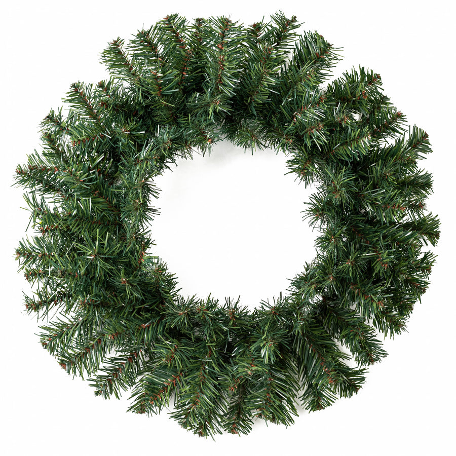 24" Sugar Pine Wreath: Two-Tone Green